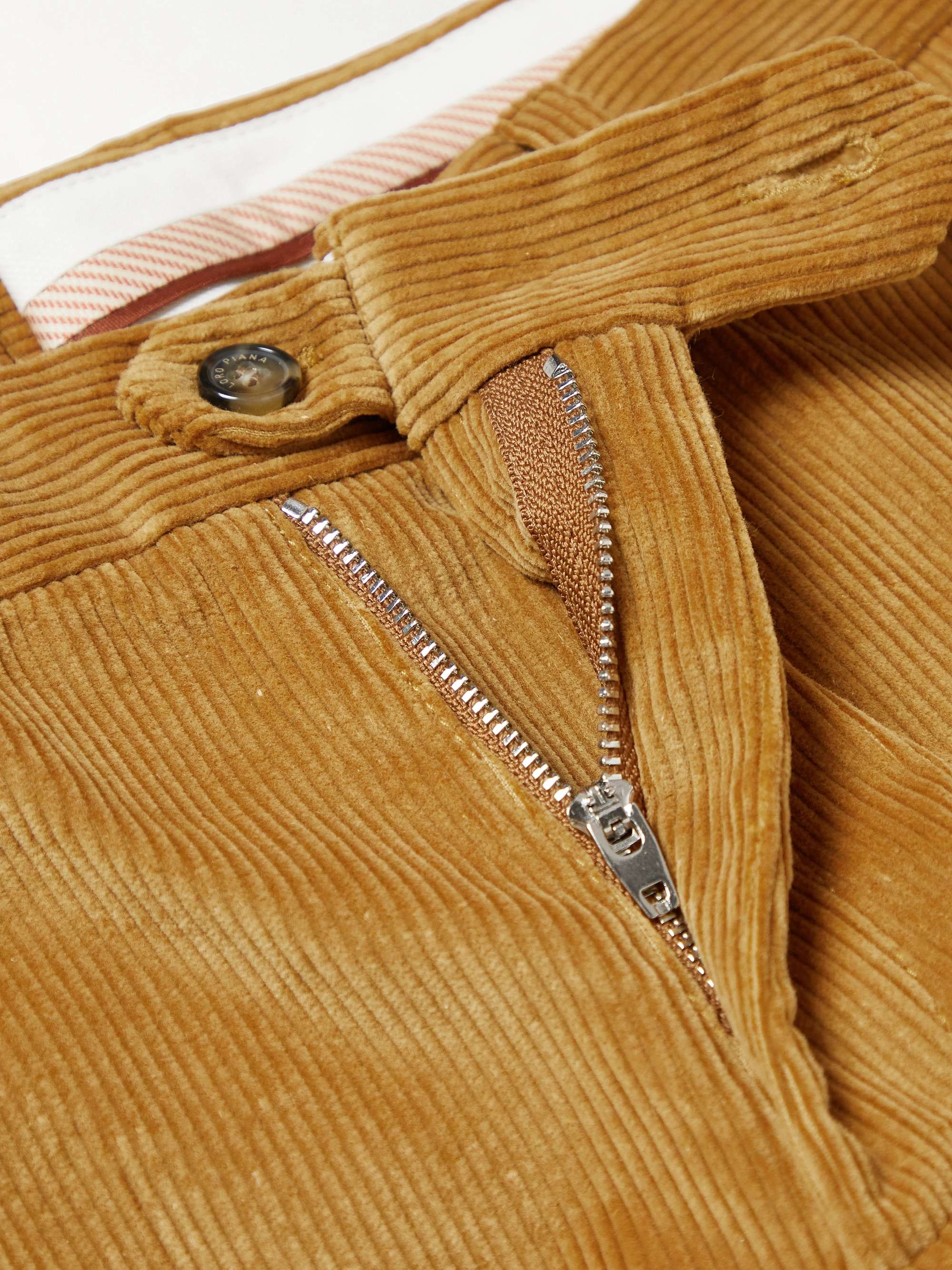 LORO PIANA Straight-Leg Cotton-Corduroy Trousers