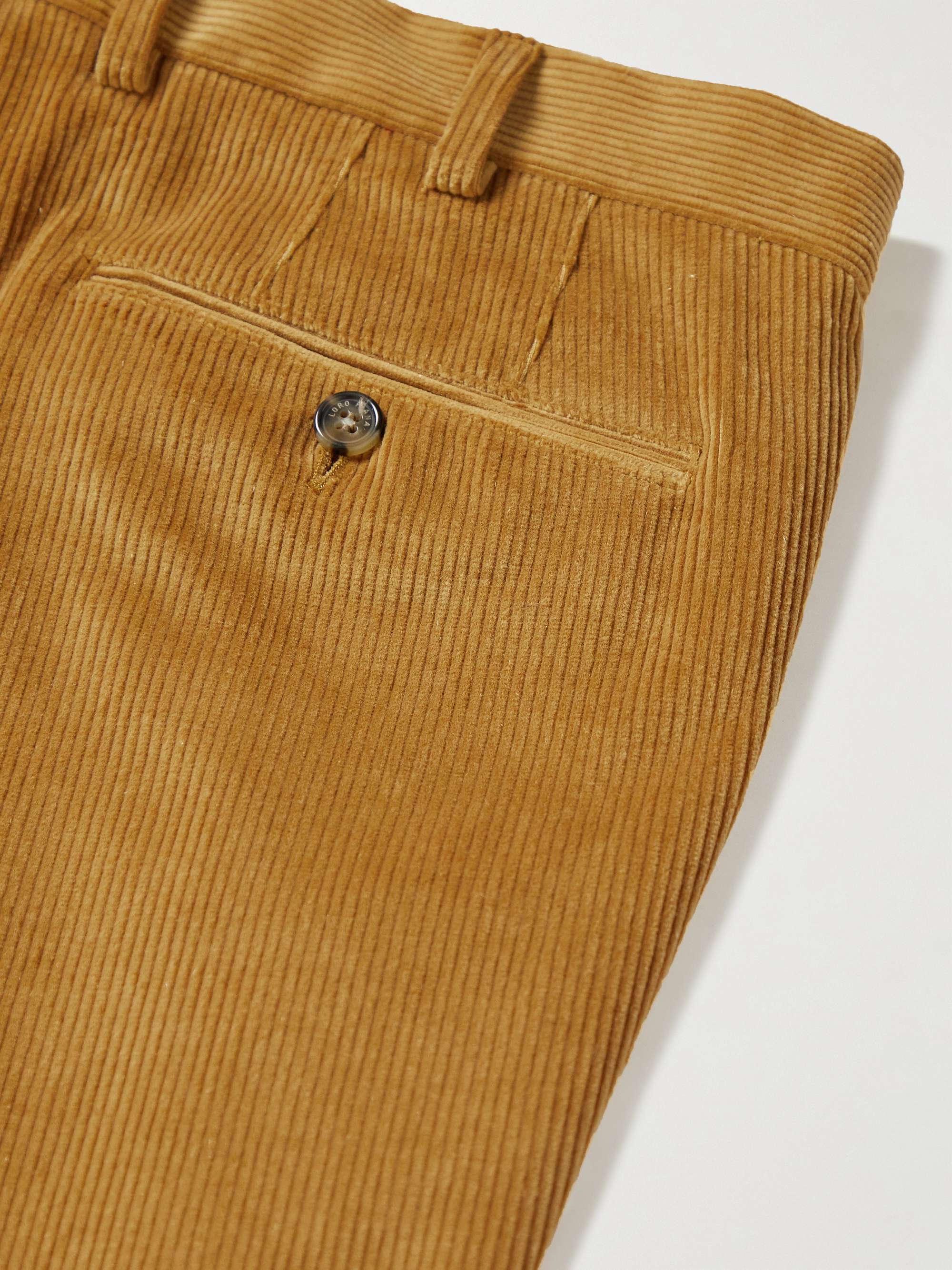 LORO PIANA Straight-Leg Cotton-Corduroy Trousers
