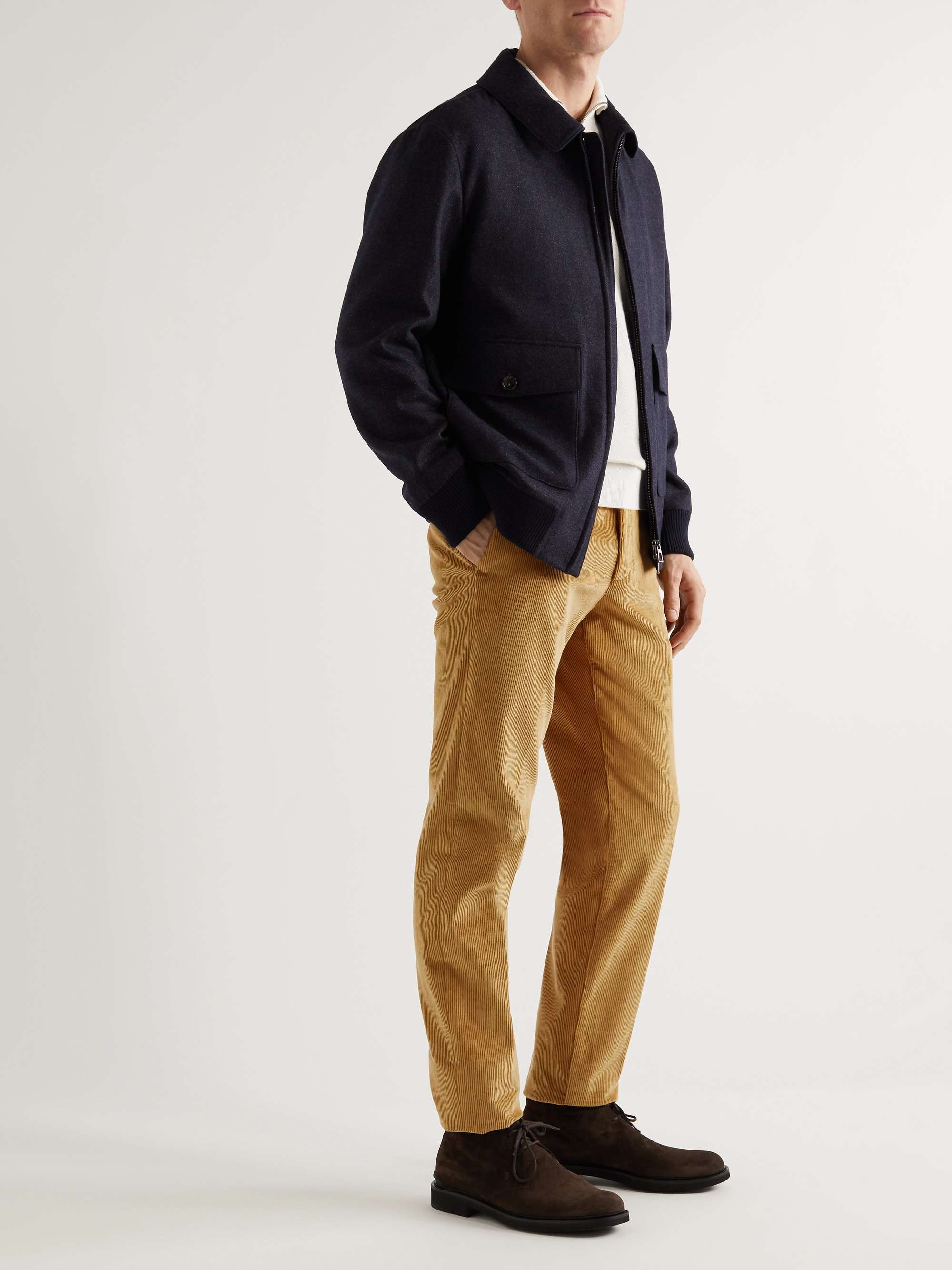 LORO PIANA Straight-Leg Cotton-Corduroy Trousers