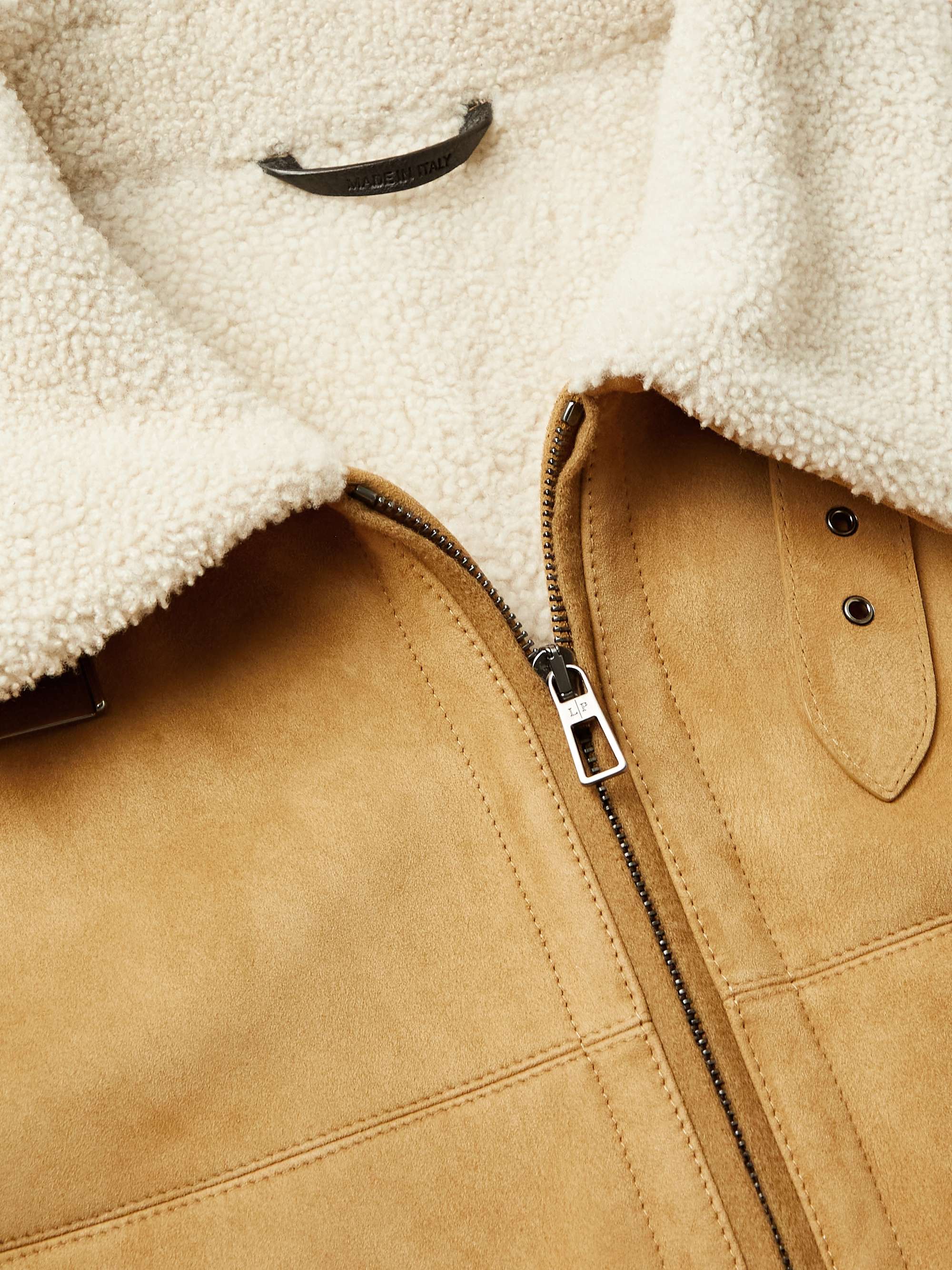LORO PIANA Ravelstone Shearling-Lined Suede Jacket