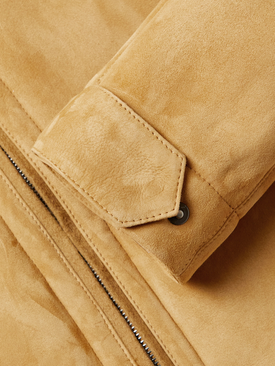 Shop Loro Piana Ravelstone Shearling-lined Suede Jacket In Brown