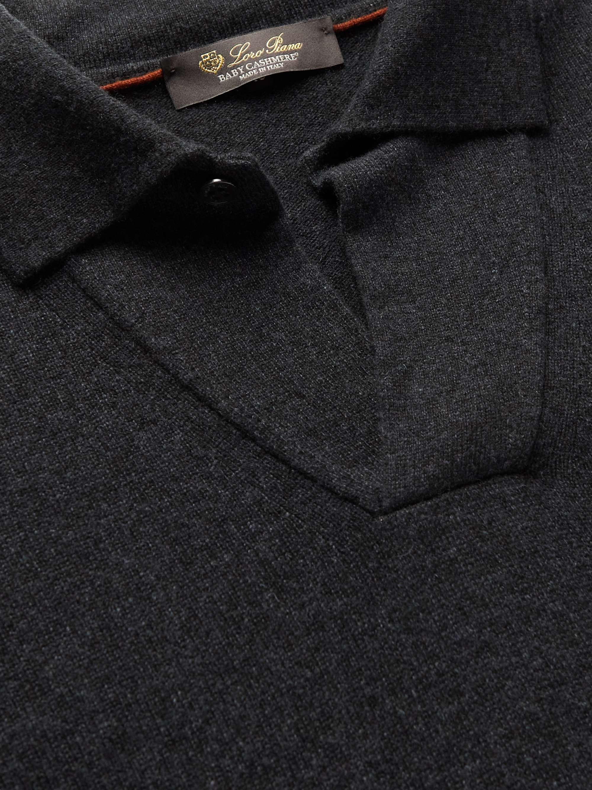 LORO PIANA Baby Cashmere Polo Shirt