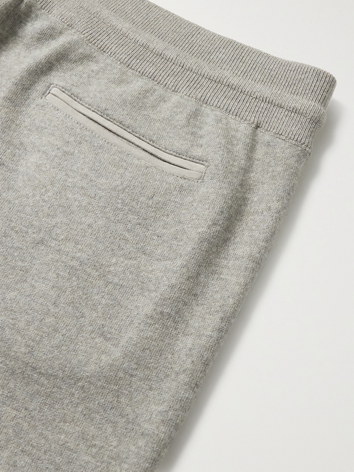 Shop Loro Piana Tapered Cashmere-blend Sweatpants In Gray