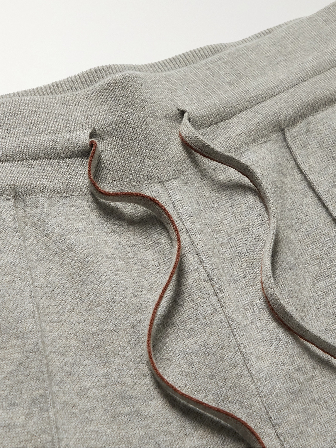 Loro Piana Tapered Cashmere-blend Sweatpants In Gray