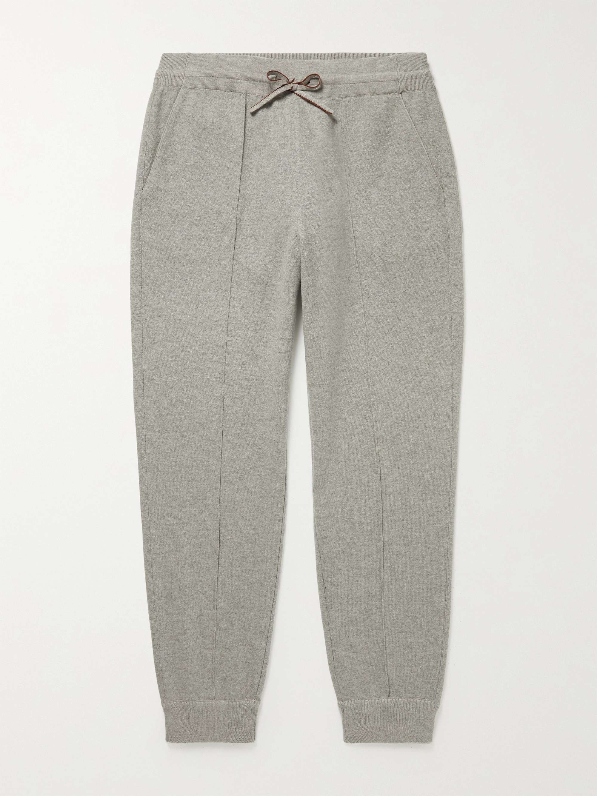 GUCCI Tapered Webbing-Trimmed Jersey Sweatpants for Men