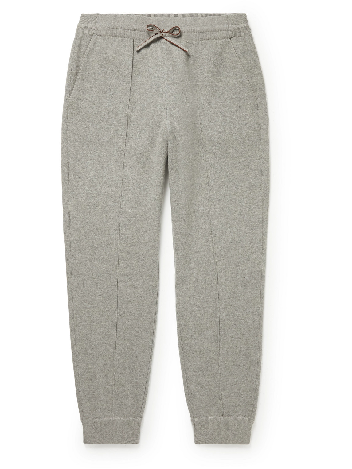 Loro Piana Tapered Cashmere-blend Sweatpants In Gray