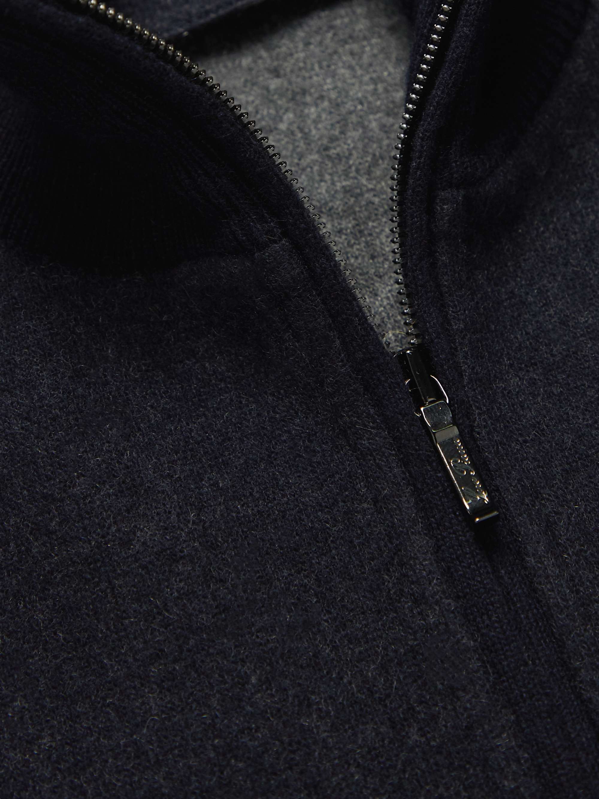 LORO PIANA Helmwood Suede-Trimmed Cashmere-Blend Zip-Up Cardigan