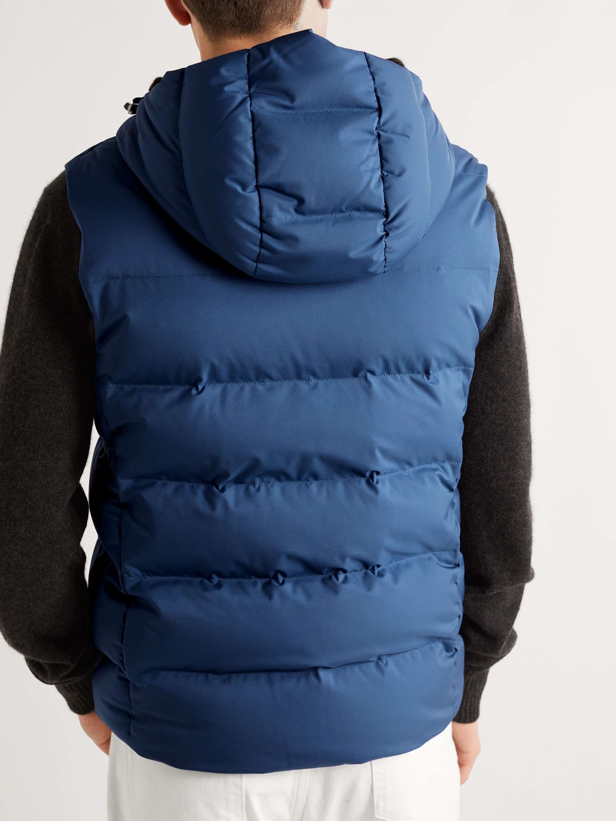 LORO PIANA Fillmore Slim-Fit Quilted Storm System Shell Hooded Down Gilet