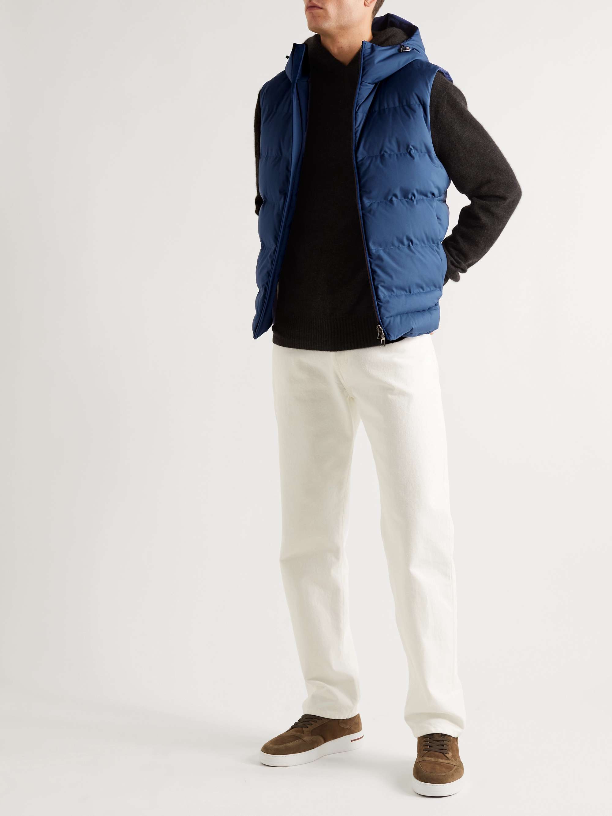 LORO PIANA Fillmore Slim-Fit Quilted Storm System Shell Hooded Down Gilet