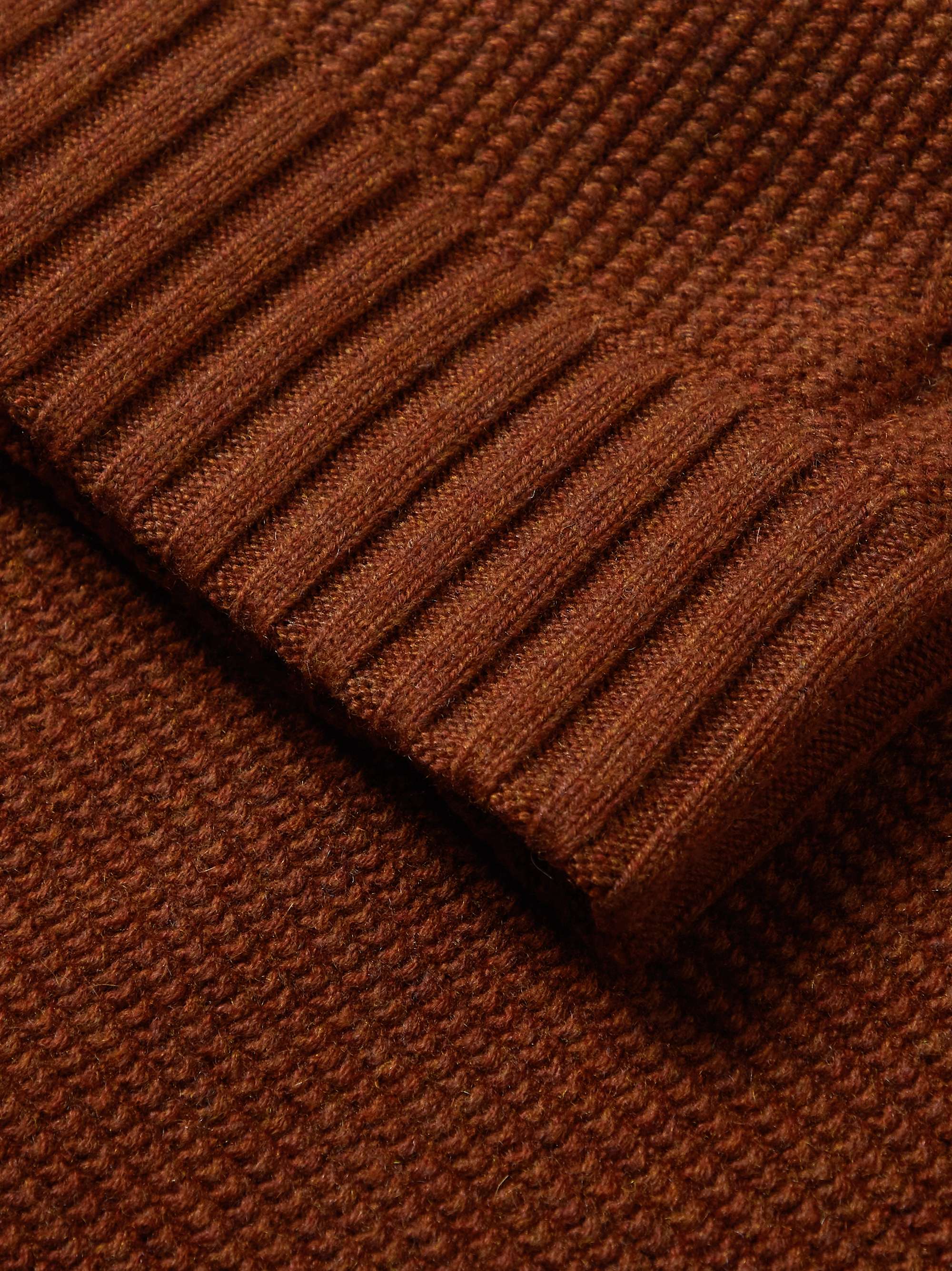 LORO PIANA Waffle-Knit Cashmere Zip-Up Cardigan