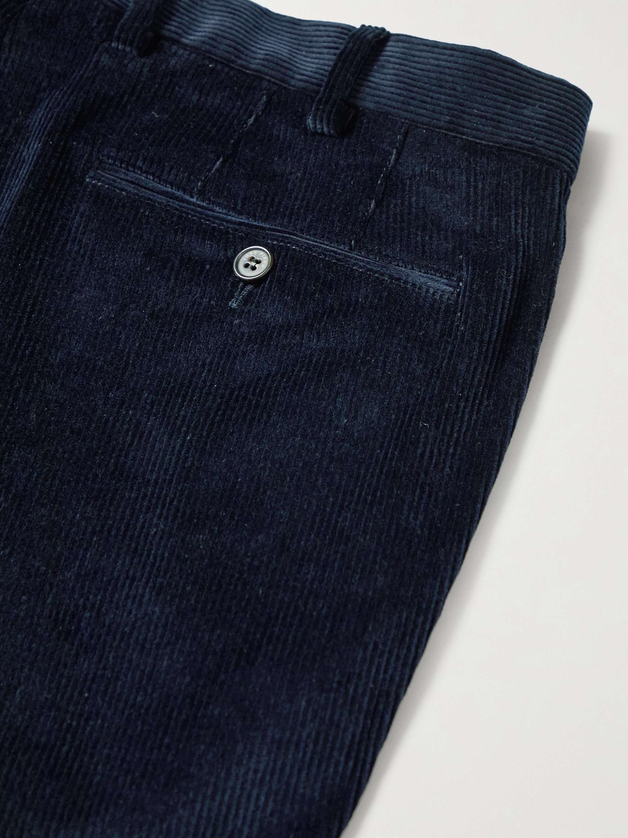 LORO PIANA Straight-Leg Cotton-Corduroy Trousers
