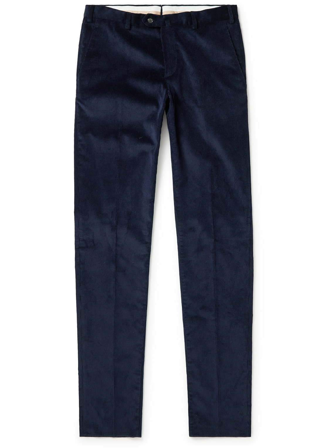 Loro Piana Straight-leg Cotton-corduroy Trousers In Blue