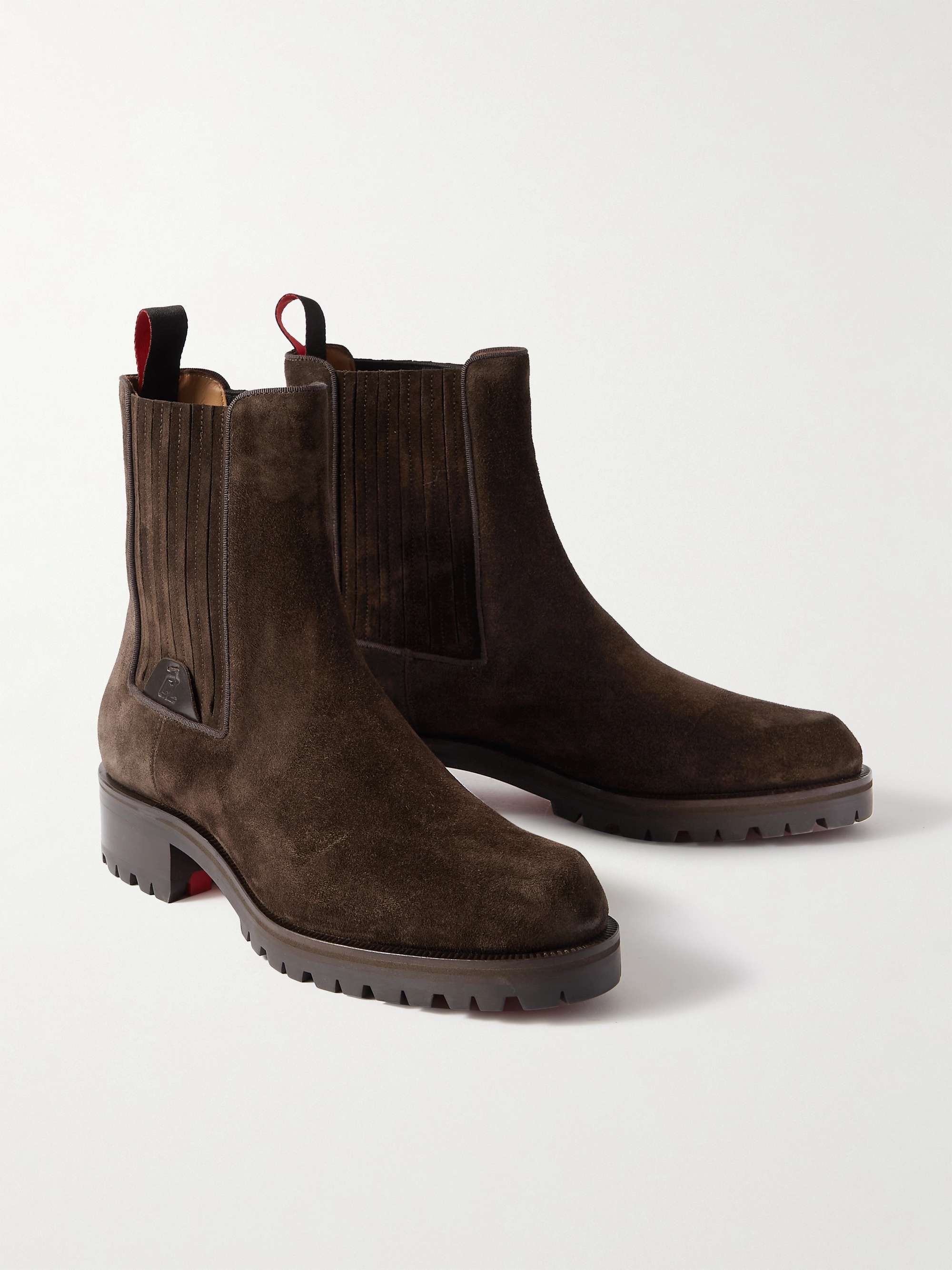 CHRISTIAN LOUBOUTIN Motok Suede Chelsea Boots for Men MR PORTER