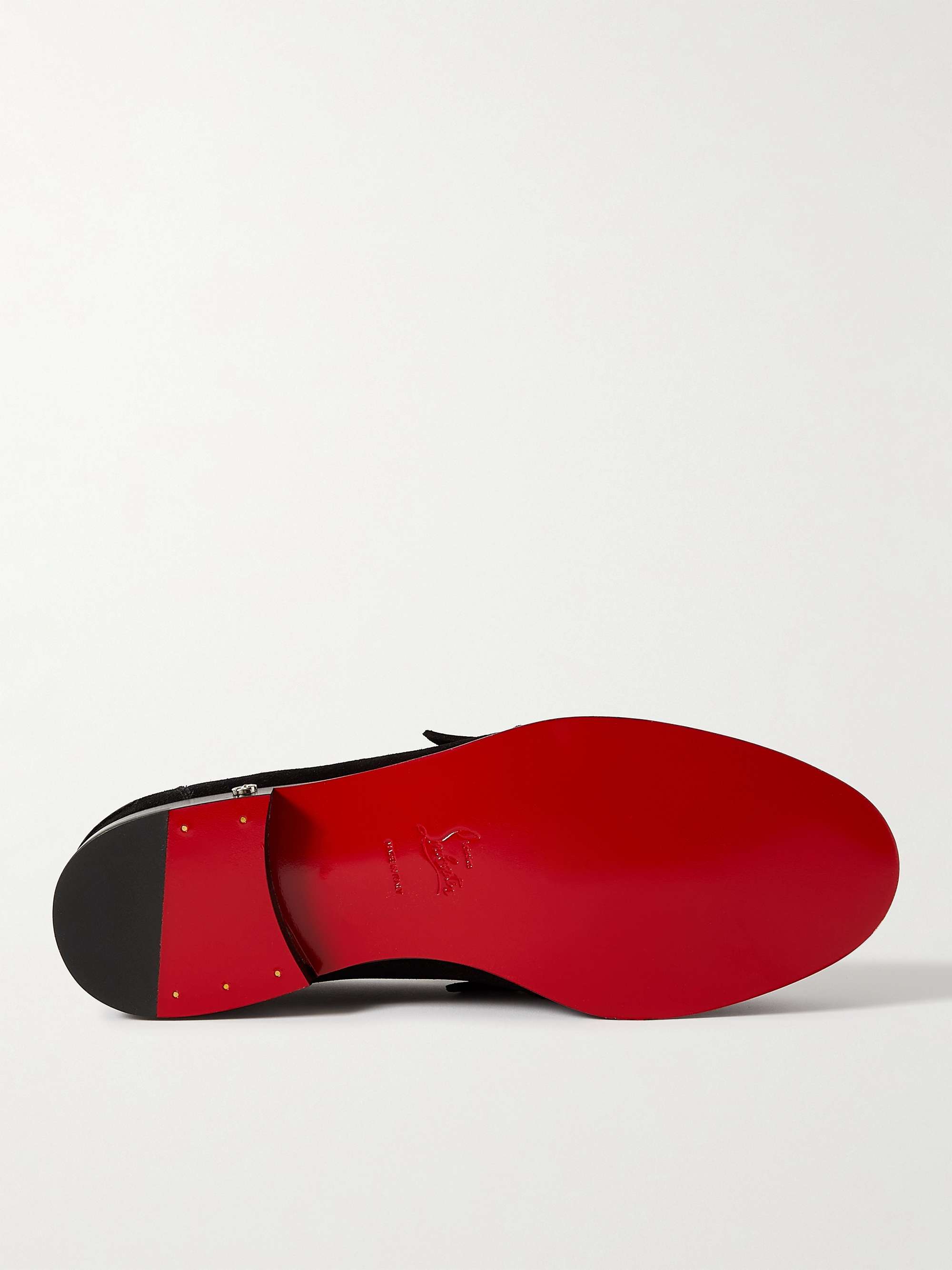 CHRISTIAN LOUBOUTIN No Penny Suede Loafers