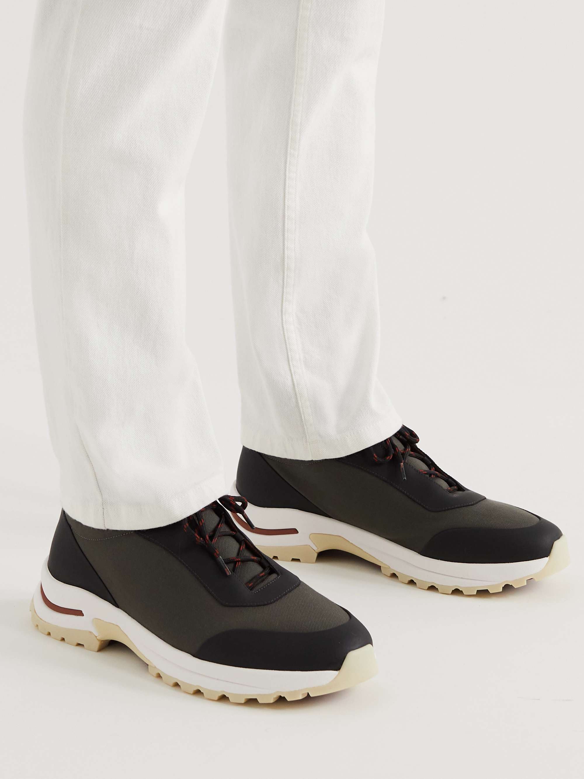 LORO PIANA Trail Walk Rubber-Trimmed TechnoWool Sneakers