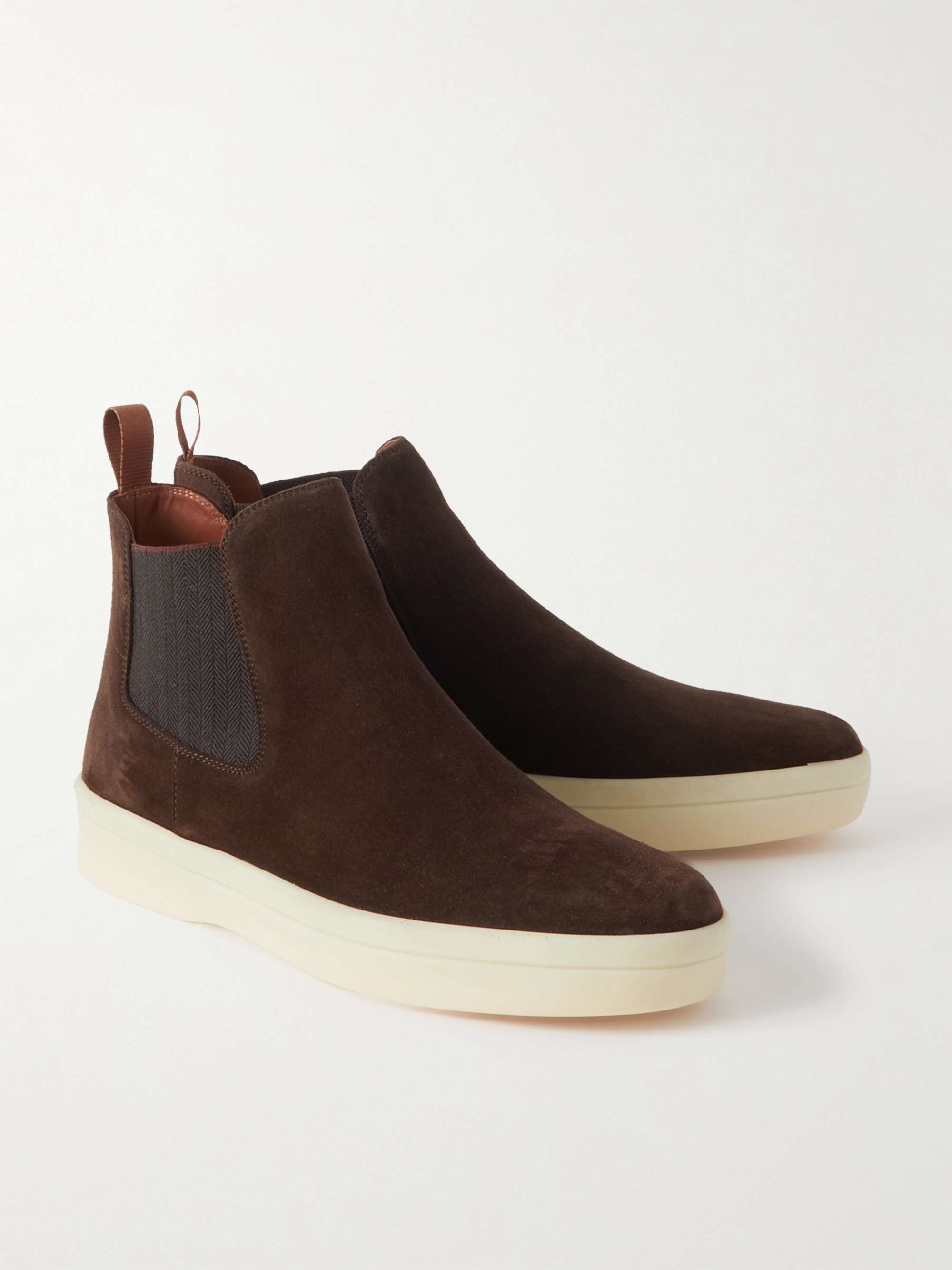 LORO PIANA Beatle Ultimate Walk Suede Chelsea Boots
