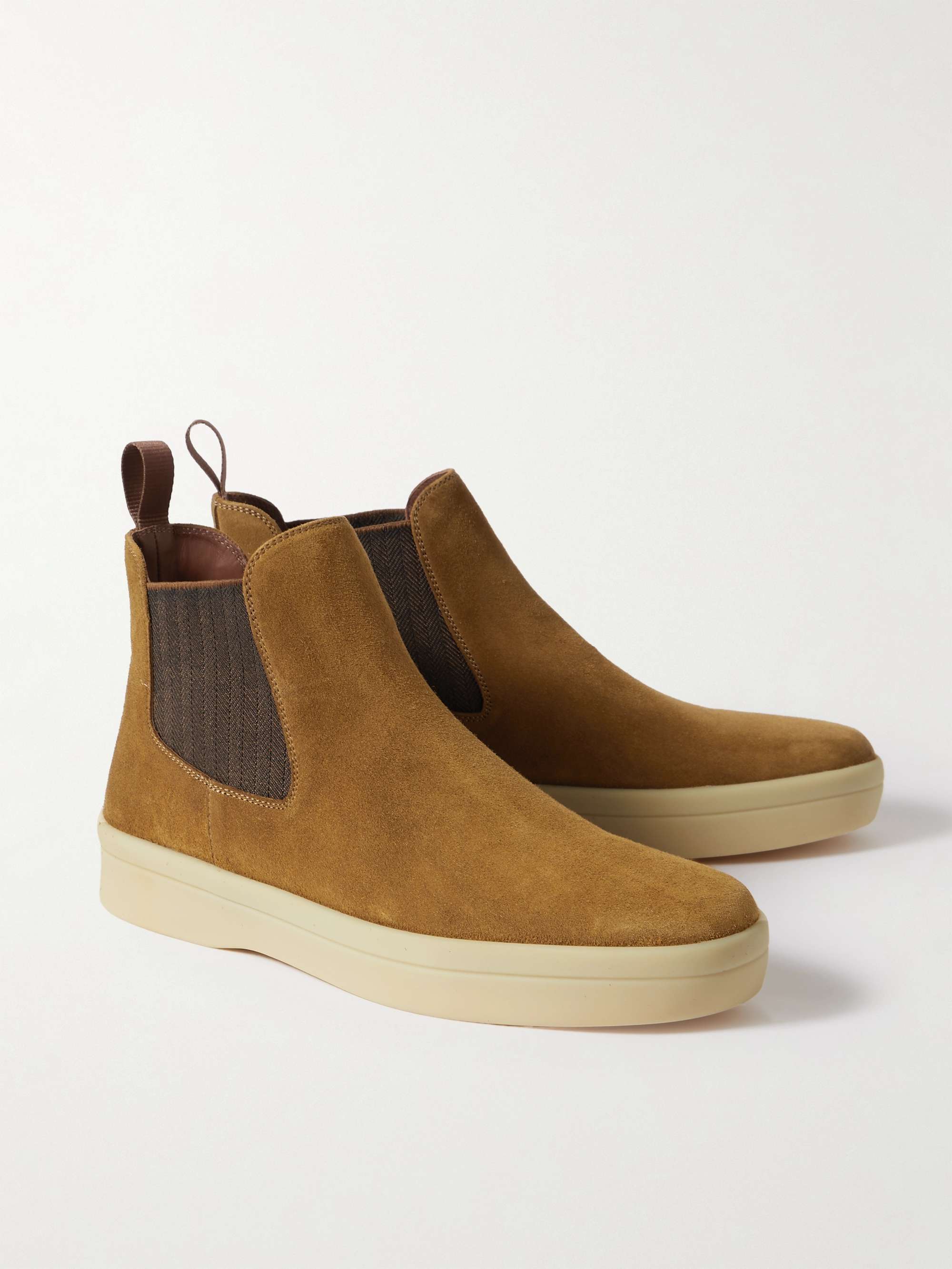 LORO PIANA Beatle Ultimate Walk Suede Chelsea Boots