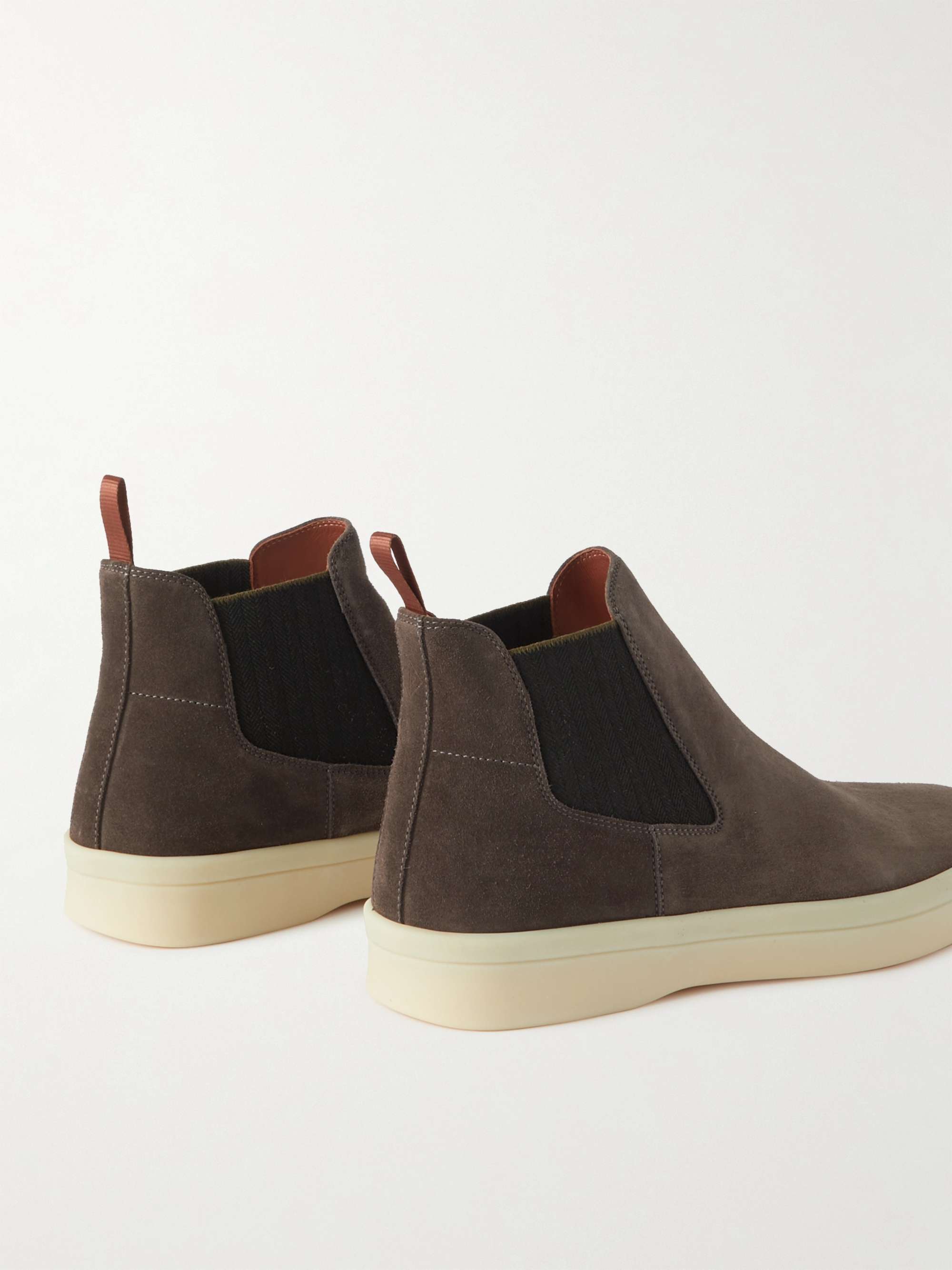 LORO PIANA Beatle Ultimate Walk Suede Chelsea Boots