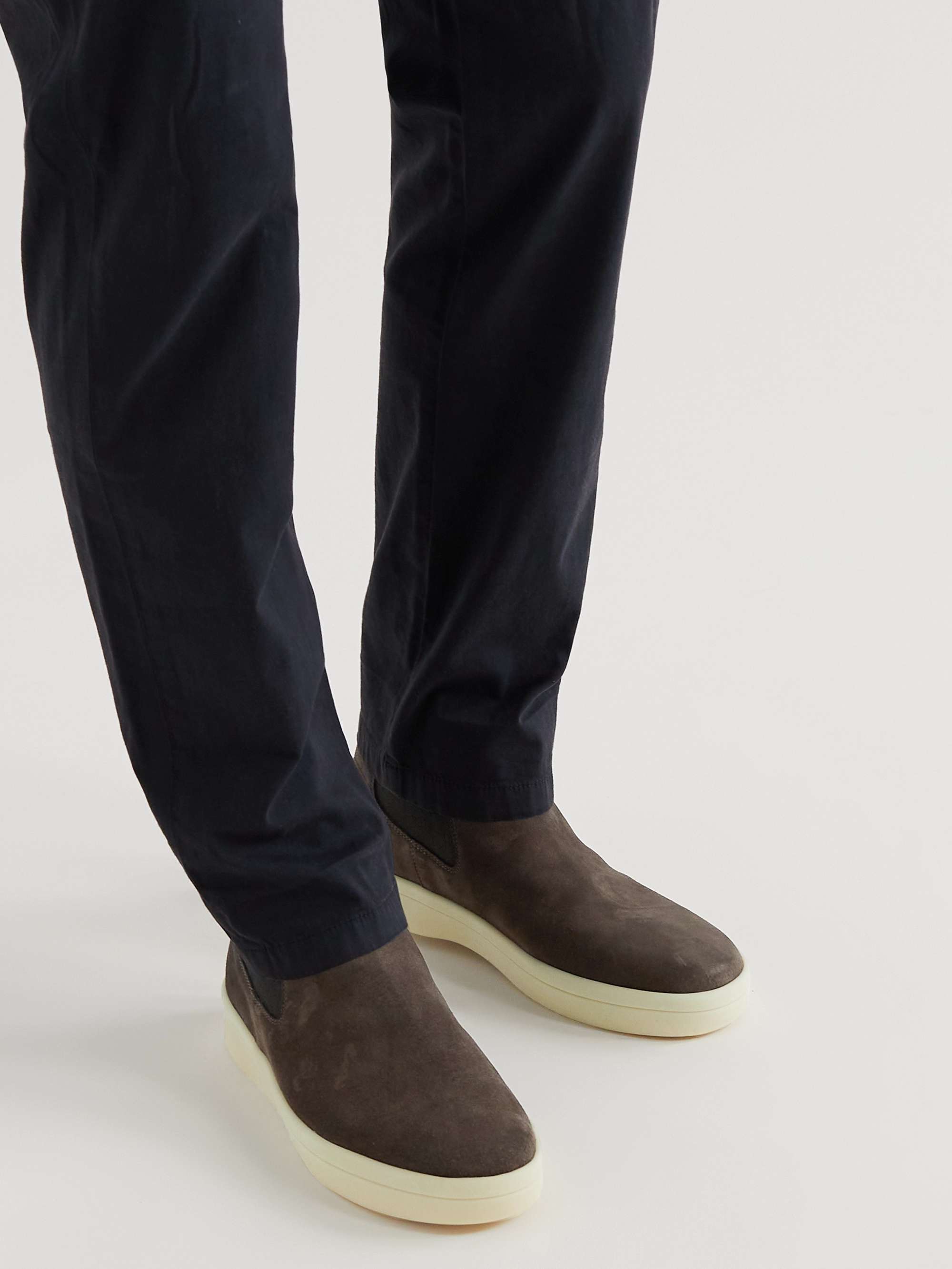 LORO PIANA Beatle Ultimate Walk Suede Chelsea Boots