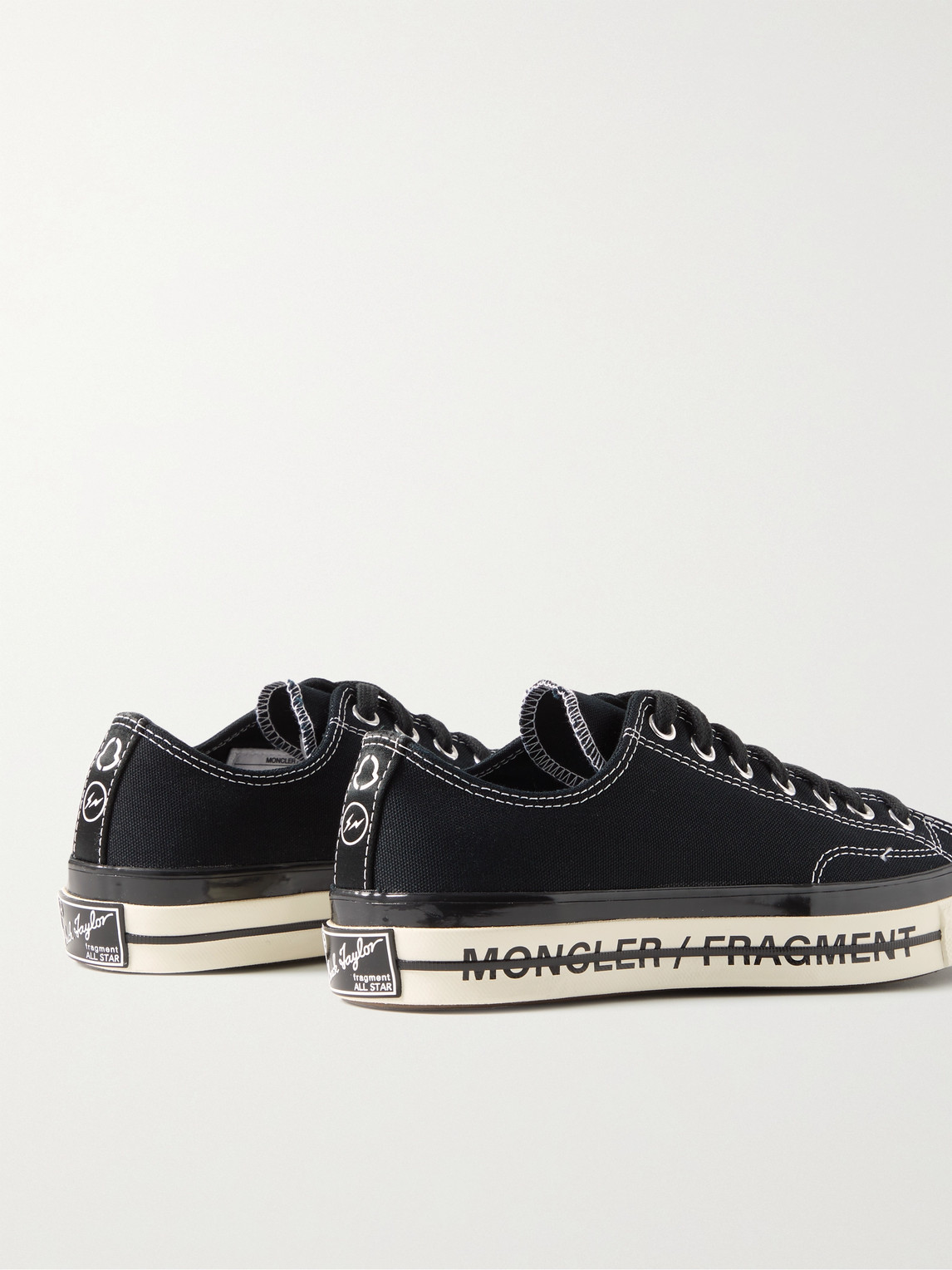 Shop Moncler Converse 7 Fragment Fraylor Iii Canvas Sneakers In Black