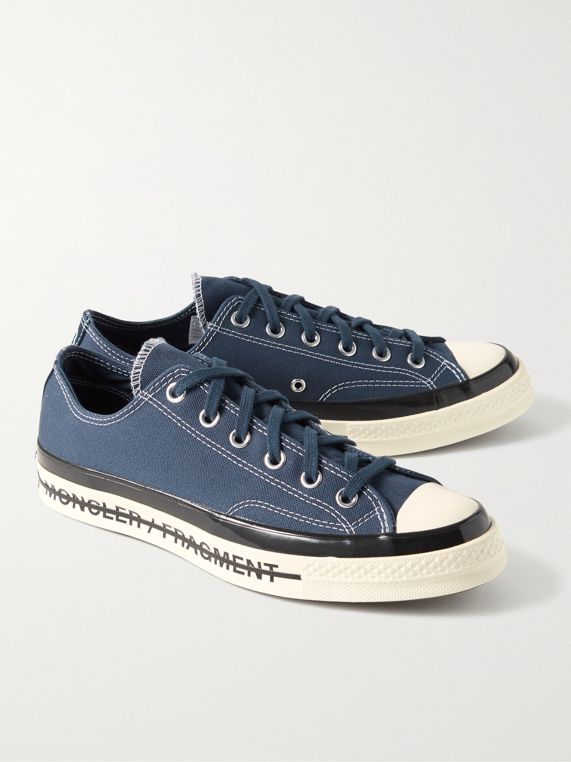 Shop Moncler Converse 7  Fragment Fraylor Iii Canvas Sneakers In Blue