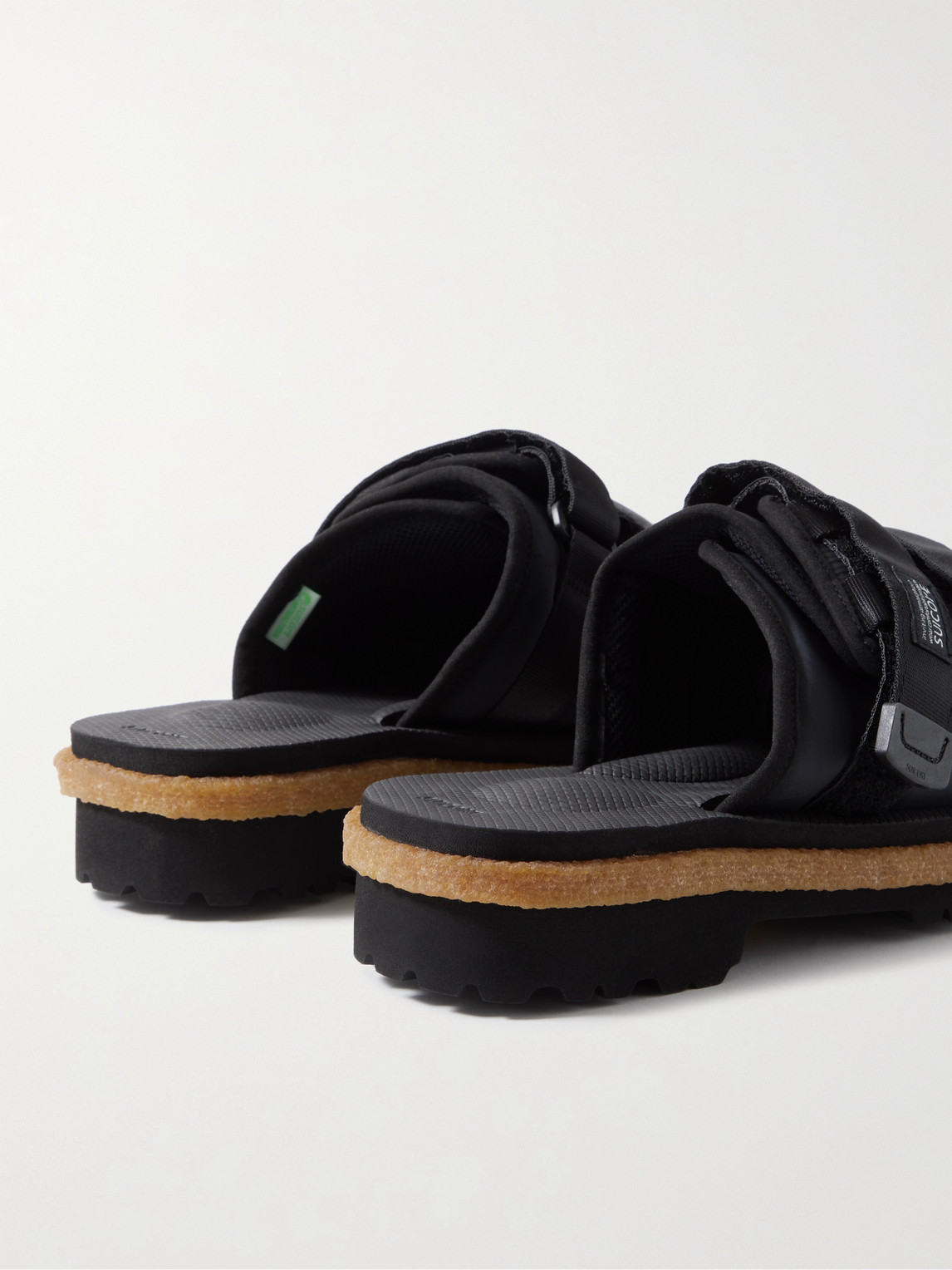 Shop Moncler Genius Suicoke 2 Moncler 1952 Moto Mountain Ripstop And Rubber Slides In Black