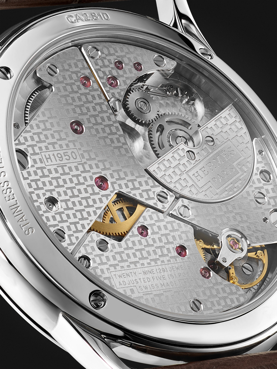  Hermès Timepieces - Slim Acier Automatic 39.5mm Stainless Steel And Alligator Watch, Ref. No. 041760ww00 - Men - White 
