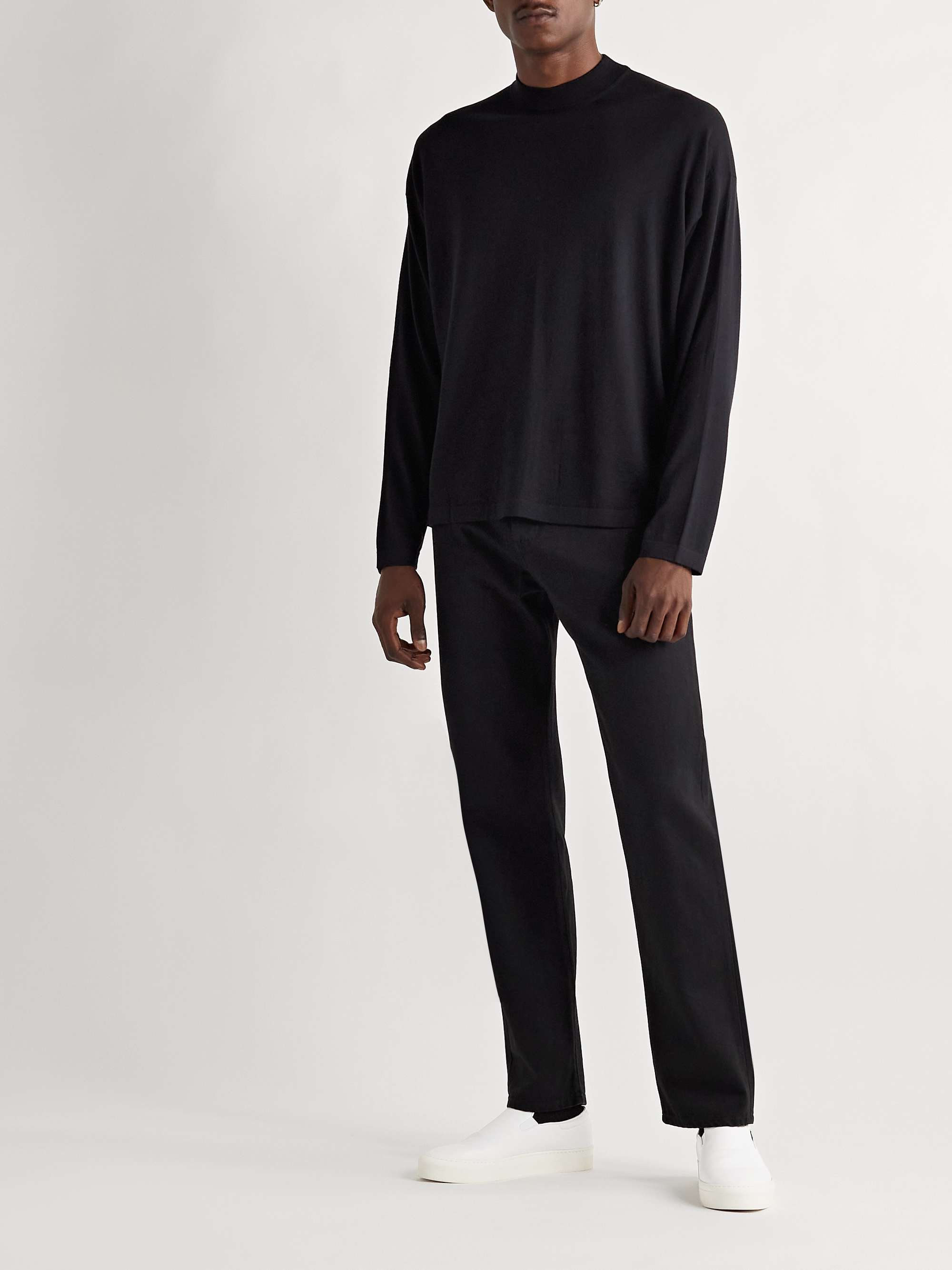 THE ROW Dean Suede Slip-On Sneakers