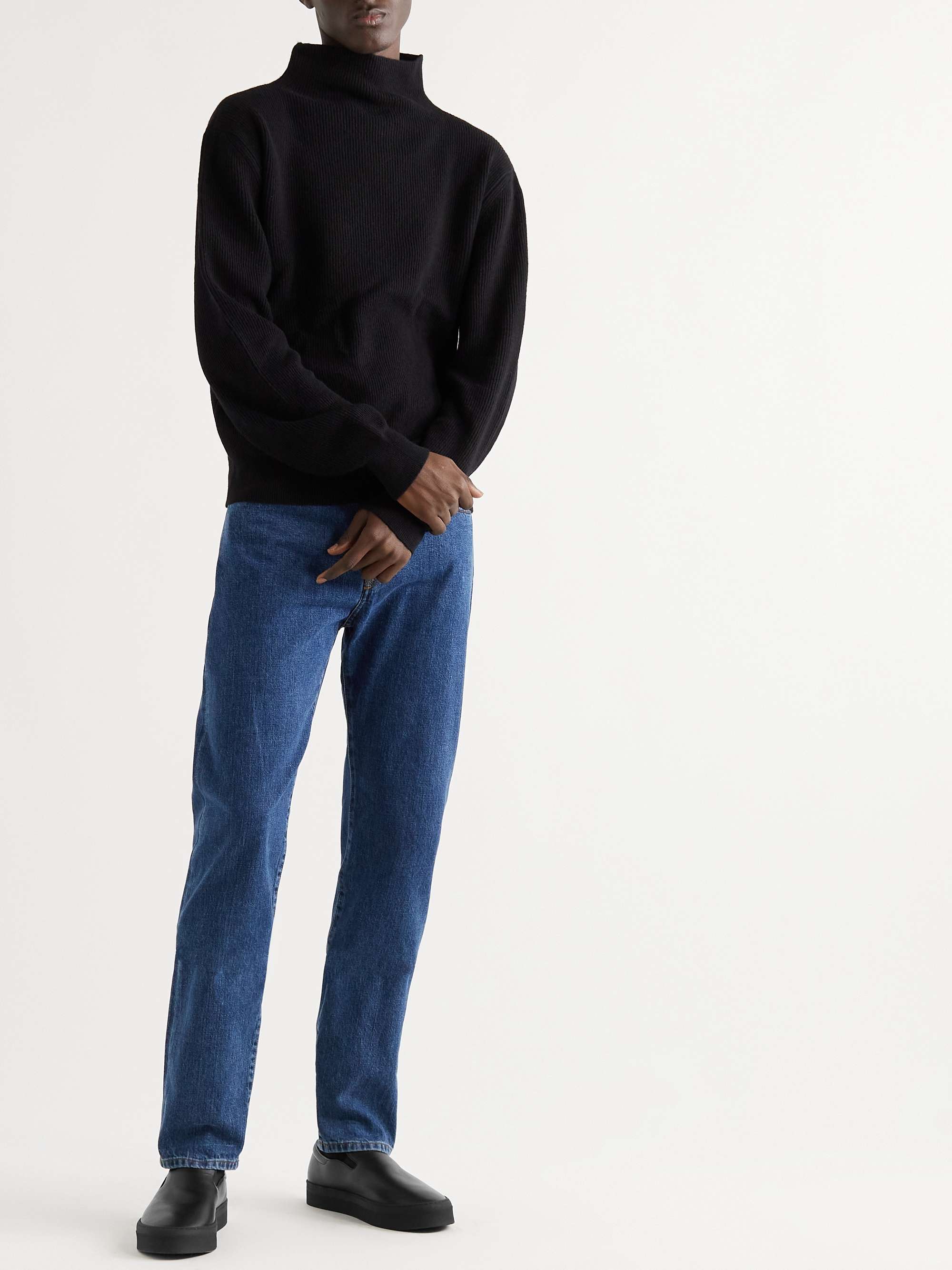 THE ROW Dean Suede Slip-On Sneakers