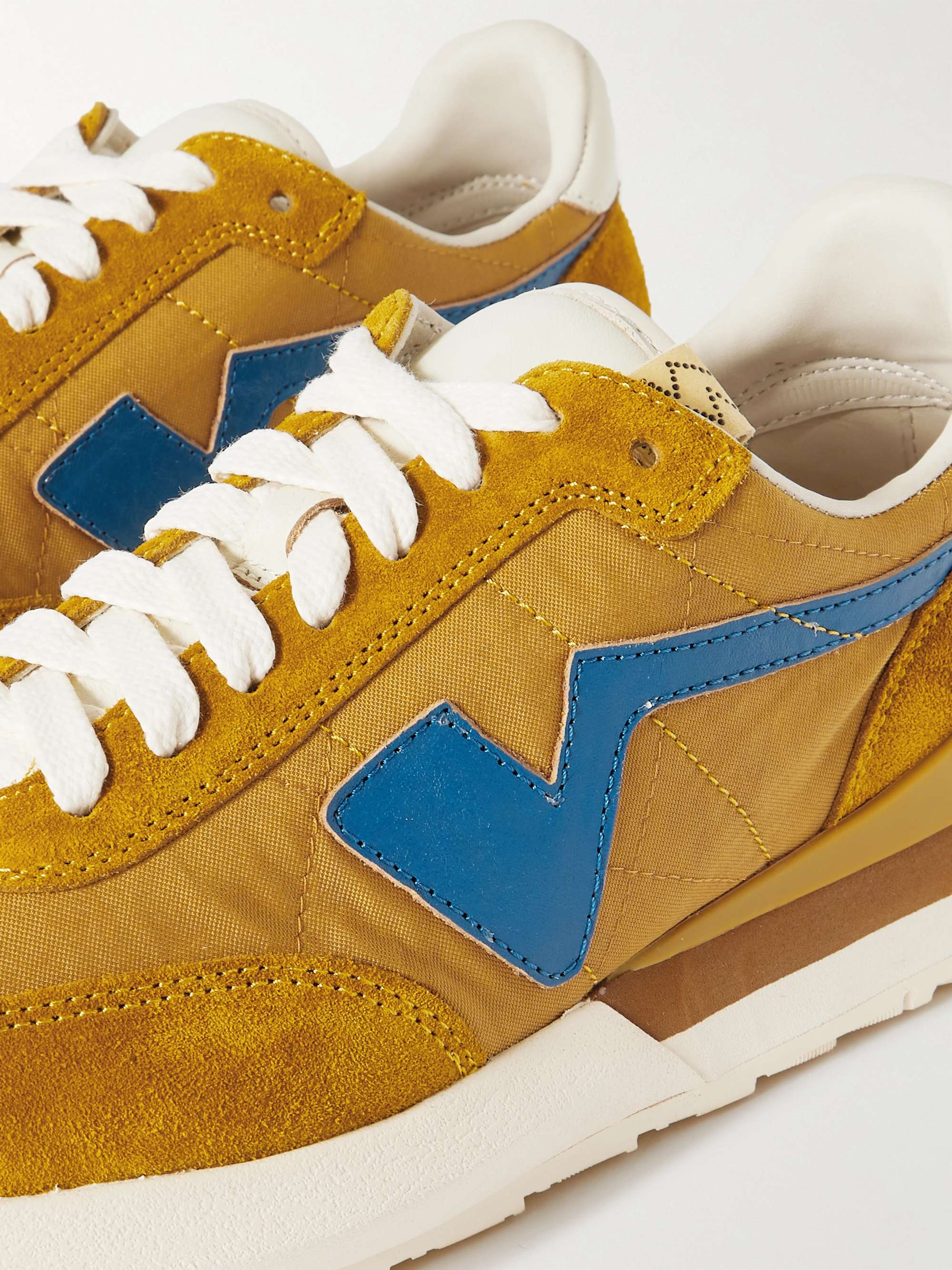 VISVIM FKT Runner Suede and Leather-Trimmed Nylon-Blend Sneakers