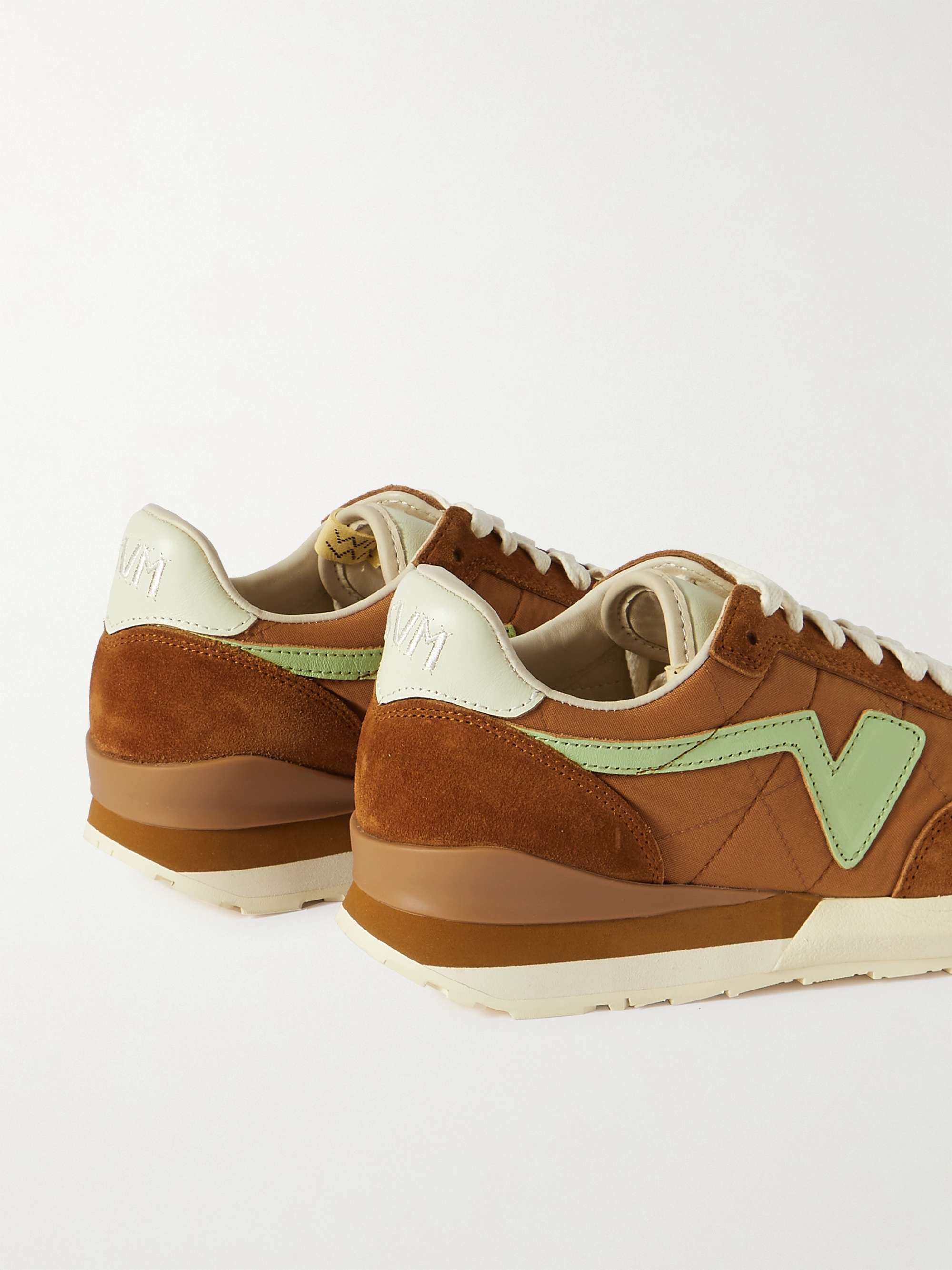 VISVIM FKT Runner Suede and Leather-Trimmed Nylon-Blend Sneakers