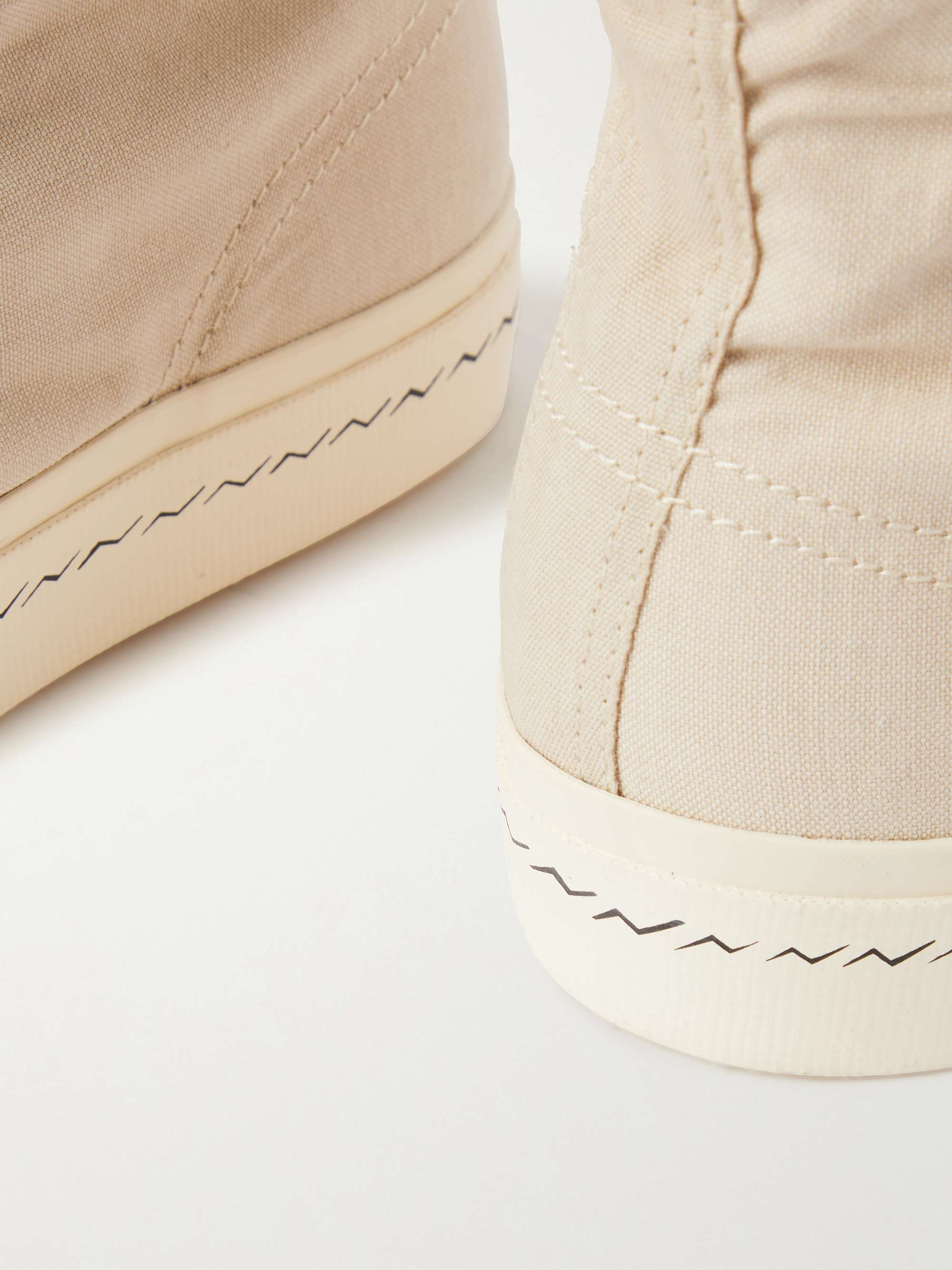 VISVIM Kiefer Leather-Trimmed Canvas High-Top Sneakers