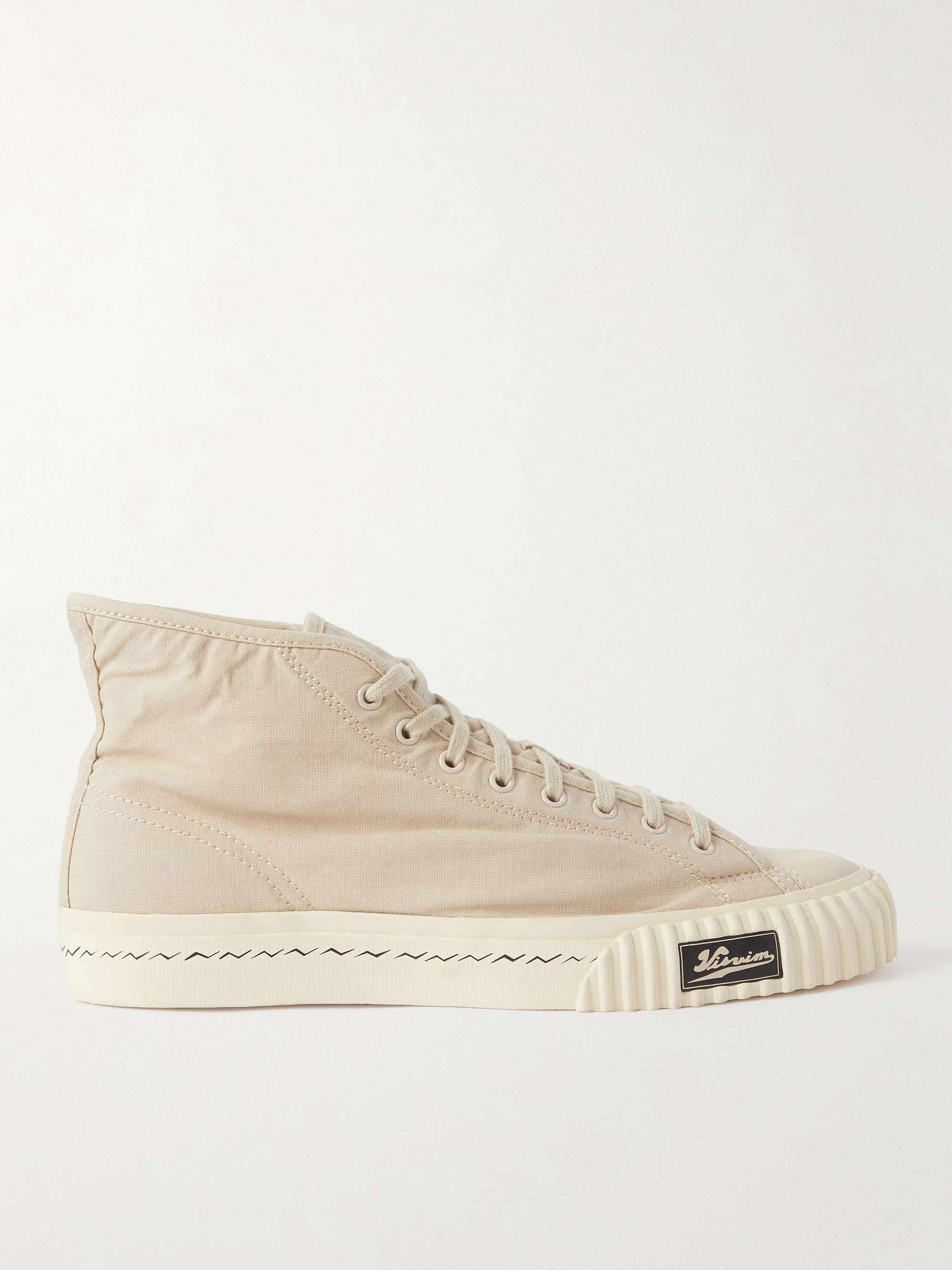 VISVIM Kiefer Leather-Trimmed Canvas High-Top Sneakers for Men | MR PORTER