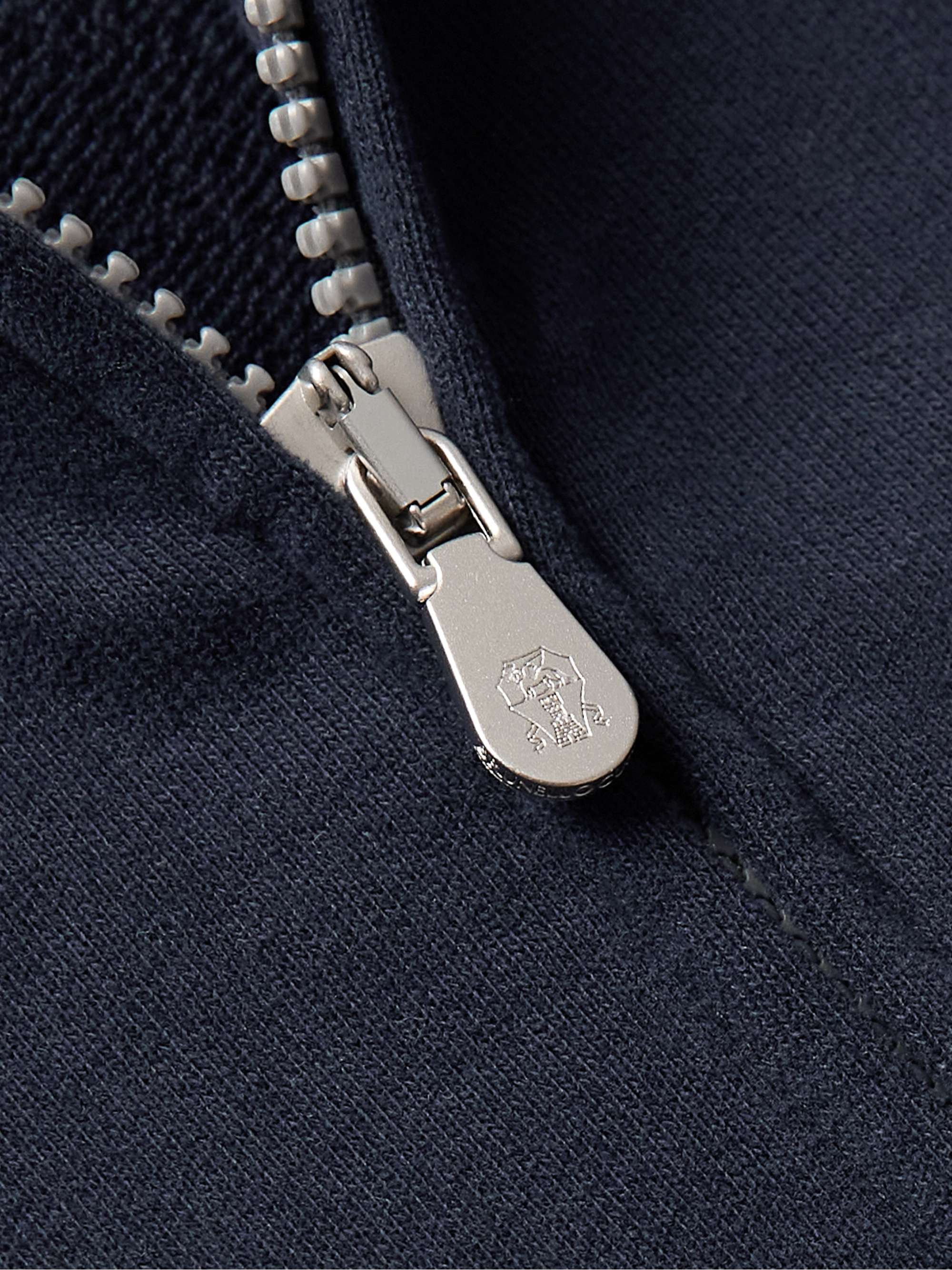 BRUNELLO CUCINELLI Loopback Cotton-Jersey Zip-Up Hoodie for Men | MR PORTER
