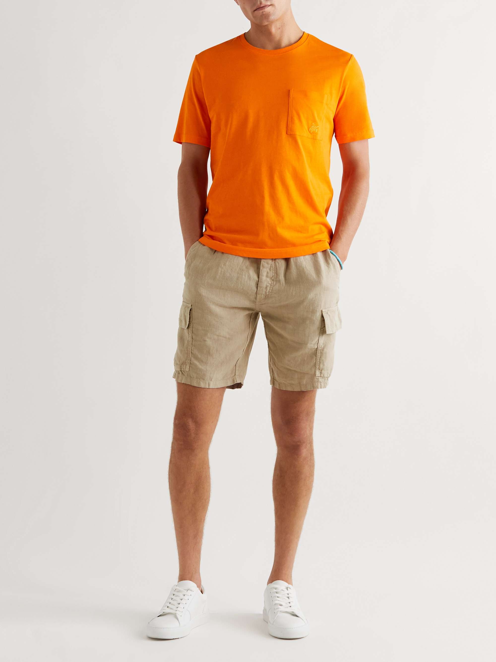 VILEBREQUIN Baie Linen Drawstring Cargo Shorts