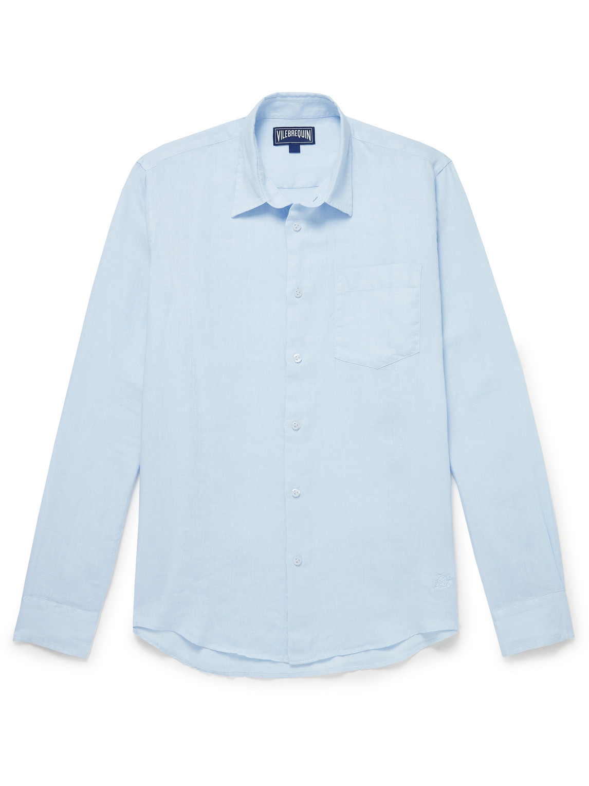 Shop Vilebrequin Caroubis Linen Shirt In Blue