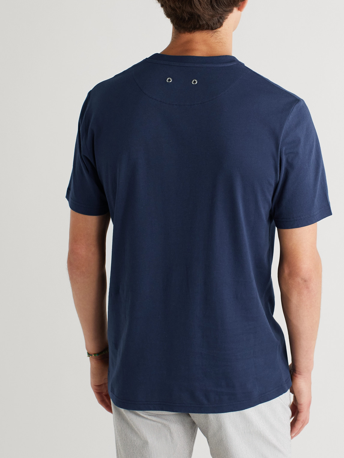 Shop Vilebrequin Titus Organic Cotton-jersey T-shirt In Blue