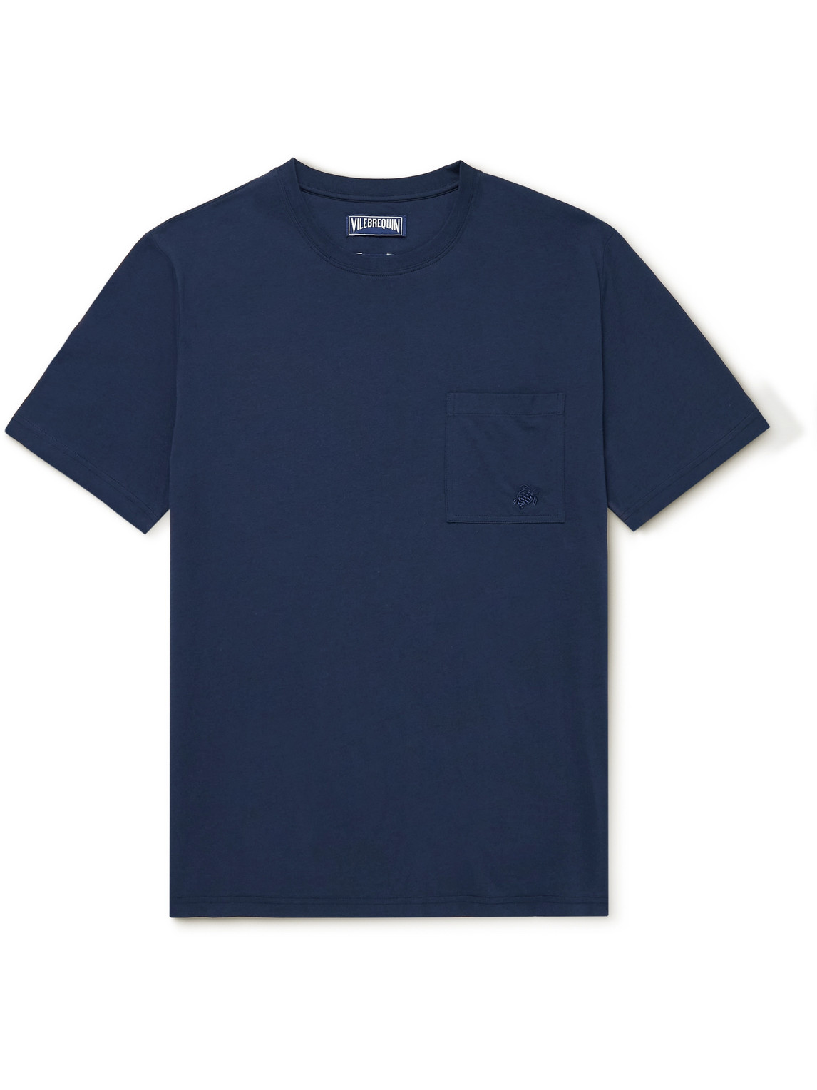 Shop Vilebrequin Titus Organic Cotton-jersey T-shirt In Blue