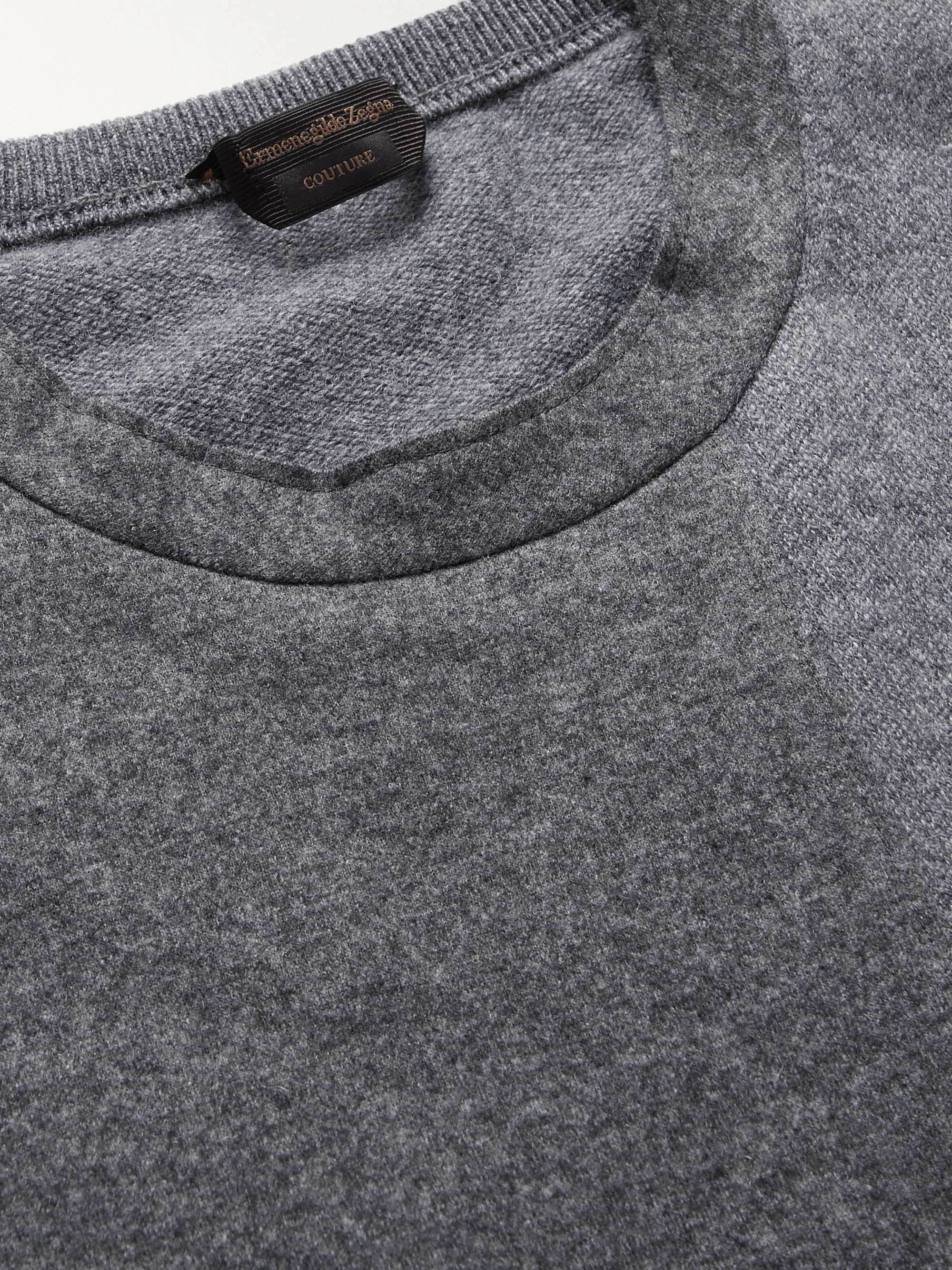 Gray Asymmetric Panelled Cashmere-Blend Sweater | ZEGNA | MR PORTER