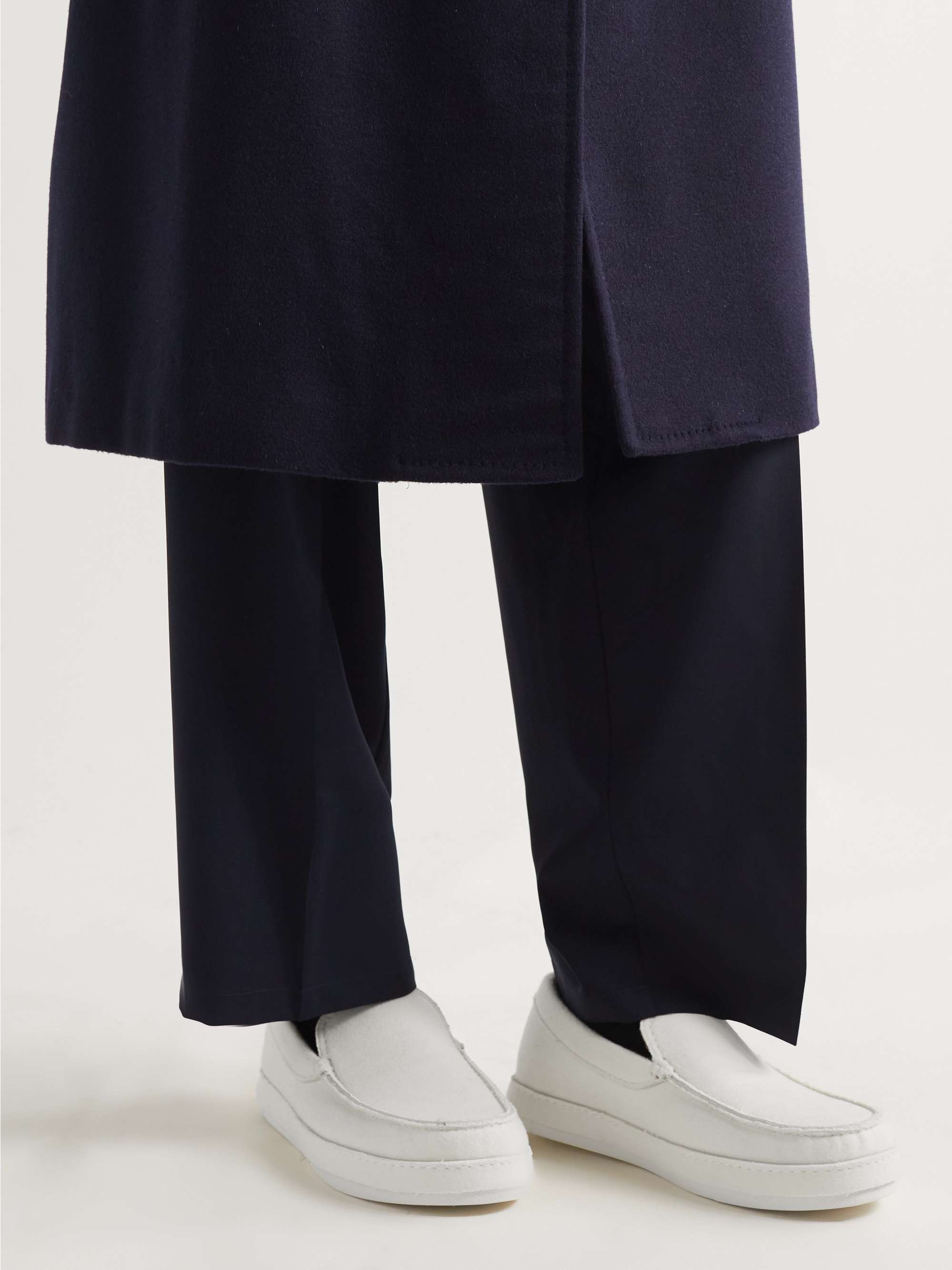 ZEGNA Shearling-Lined Wool-Felt Slippers