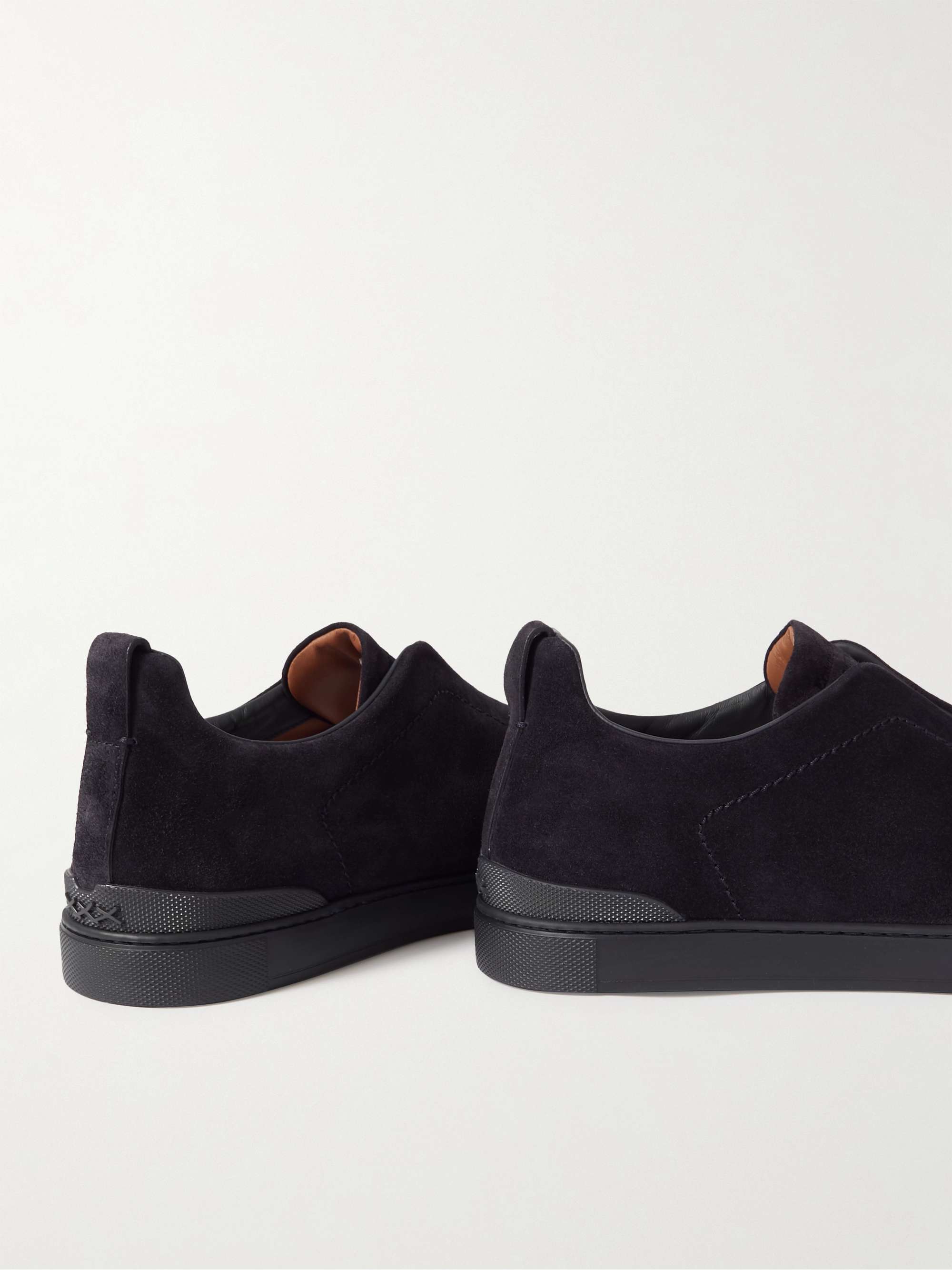 ZEGNA Triple Stitch Suede Sneakers
