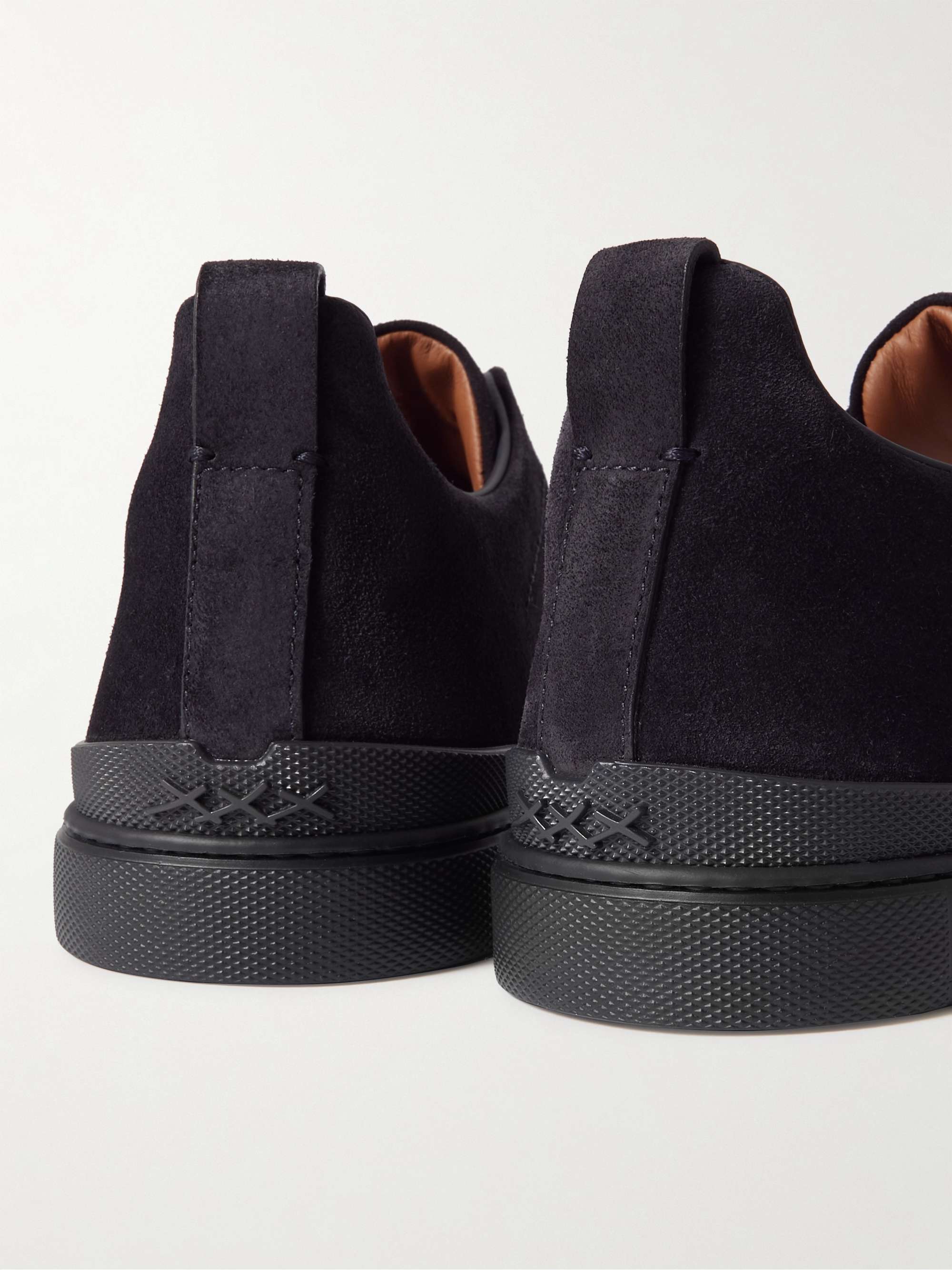ZEGNA Triple Stitch Suede Sneakers