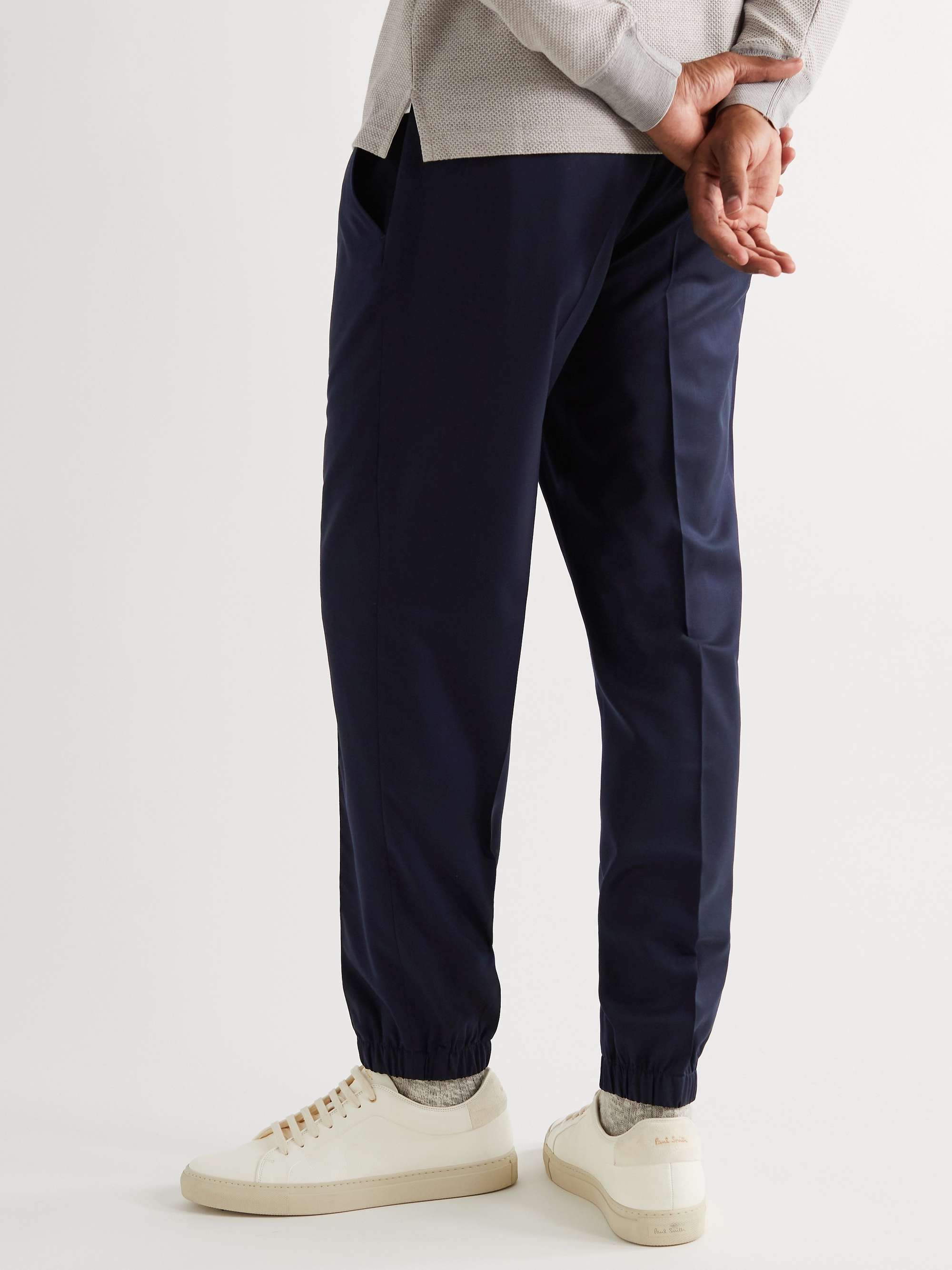 ZEGNA Slim-Fit Tapered Wool-Twill Drawstring Trousers