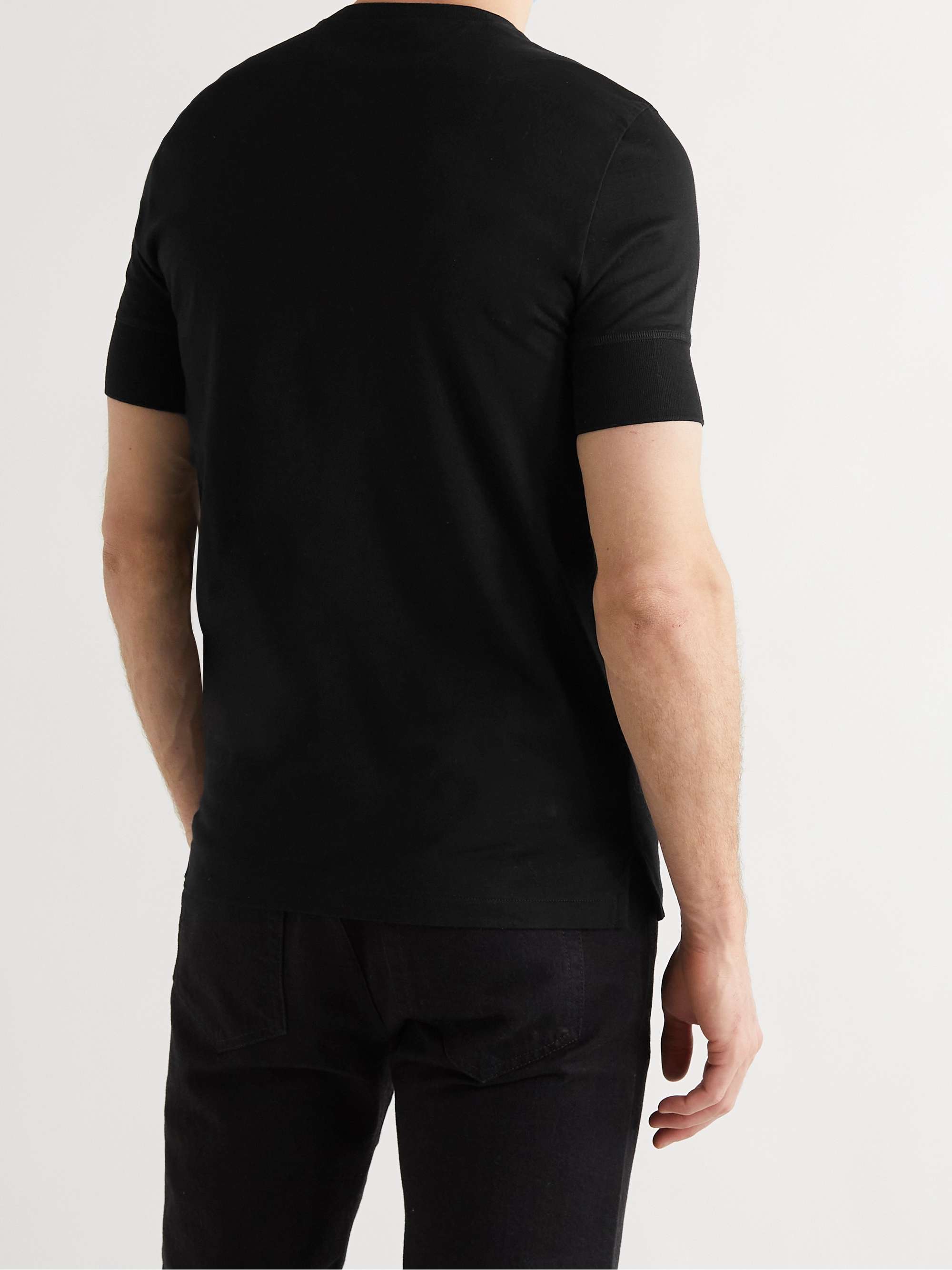 TOM FORD Slim-Fit Cotton-Jersey Henley T-Shirt