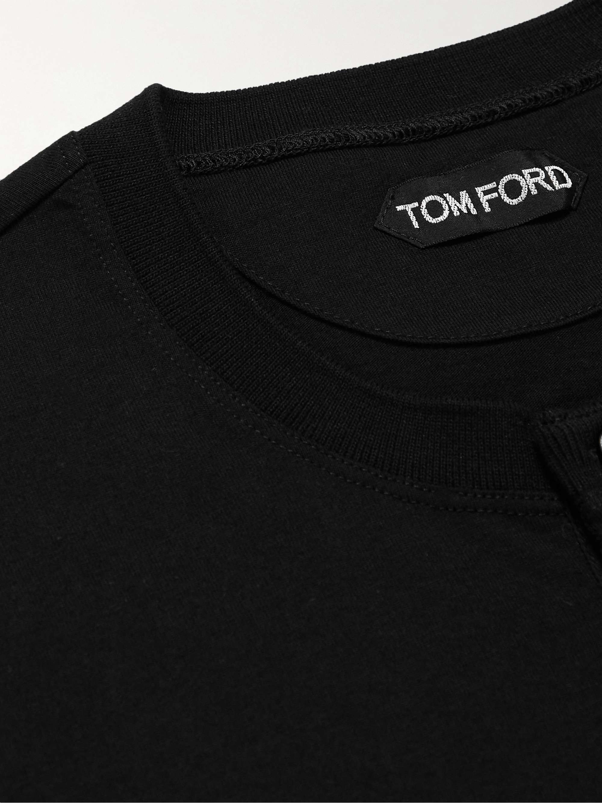 TOM FORD Slim-Fit Cotton-Jersey Henley T-Shirt