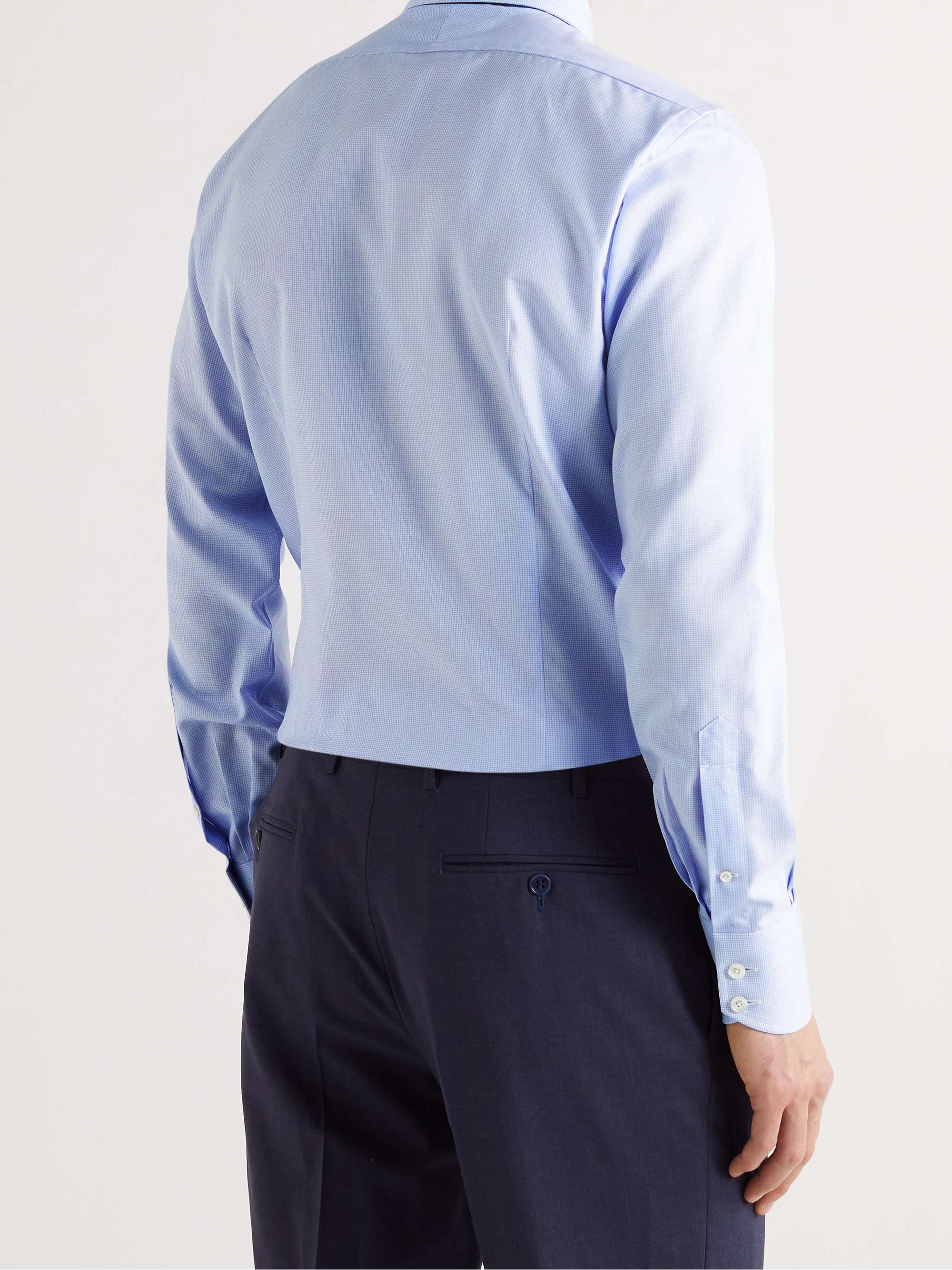 TOM FORD Slim-Fit Houndstooth Cotton Shirt