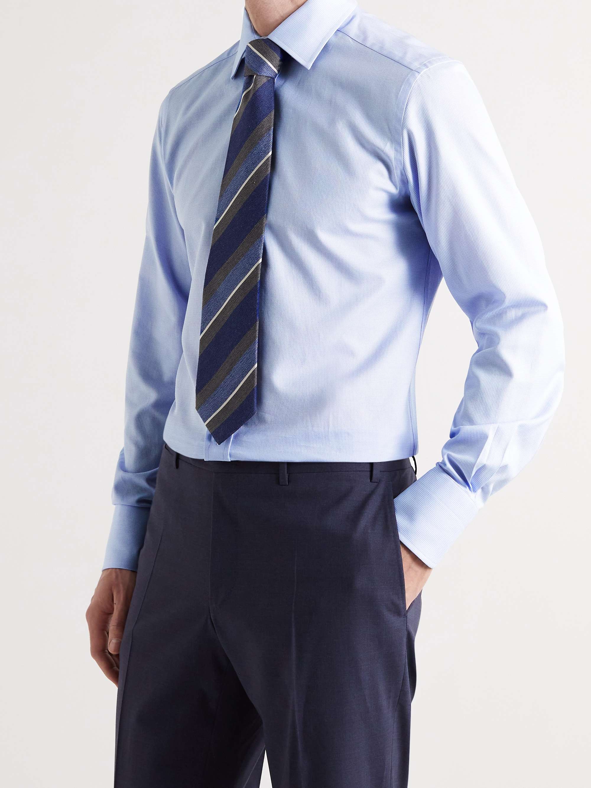 TOM FORD Slim-Fit Houndstooth Cotton Shirt