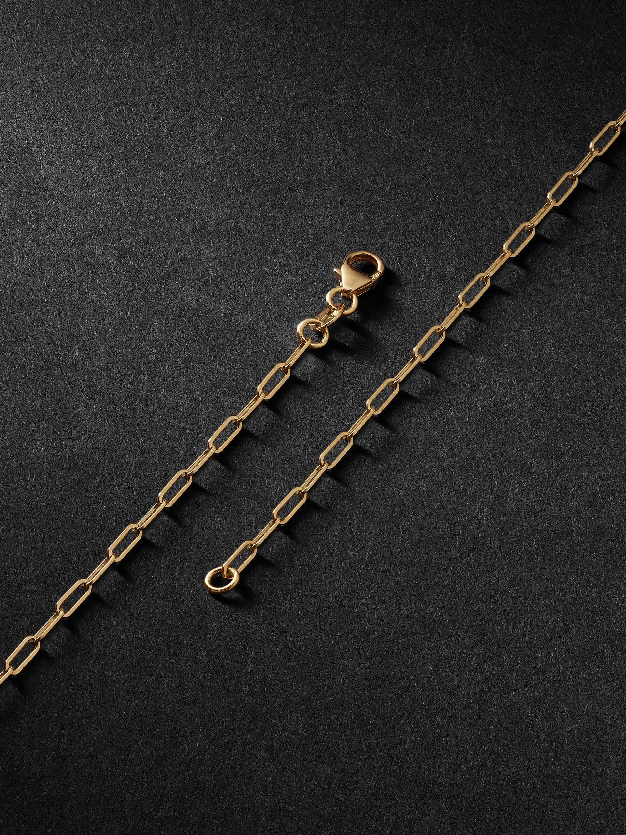 FOUNDRAE Mini Karma 18-Karat Gold Necklace
