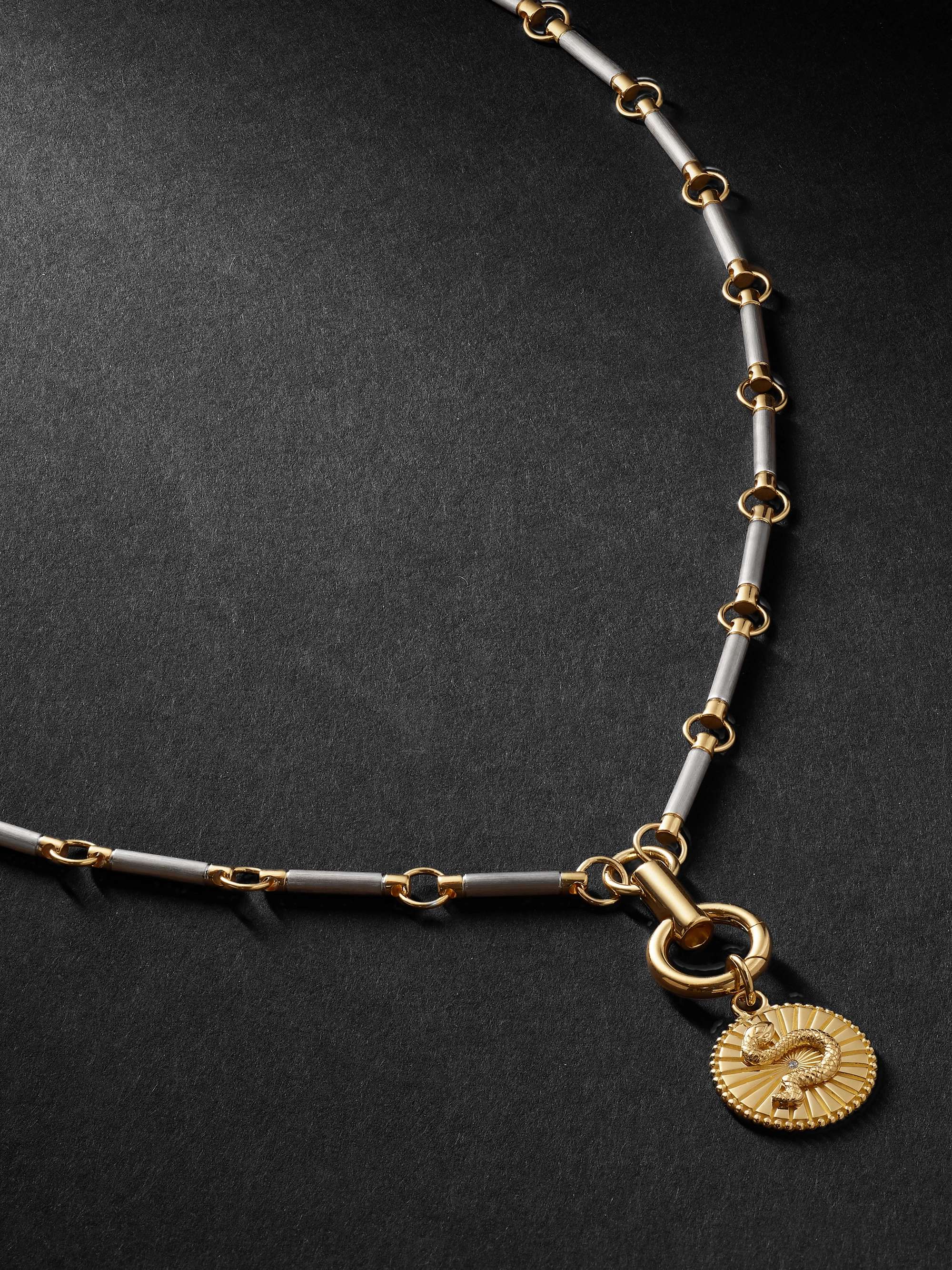 FOUNDRAE Tiger 18-Karat Gold Necklace for Men