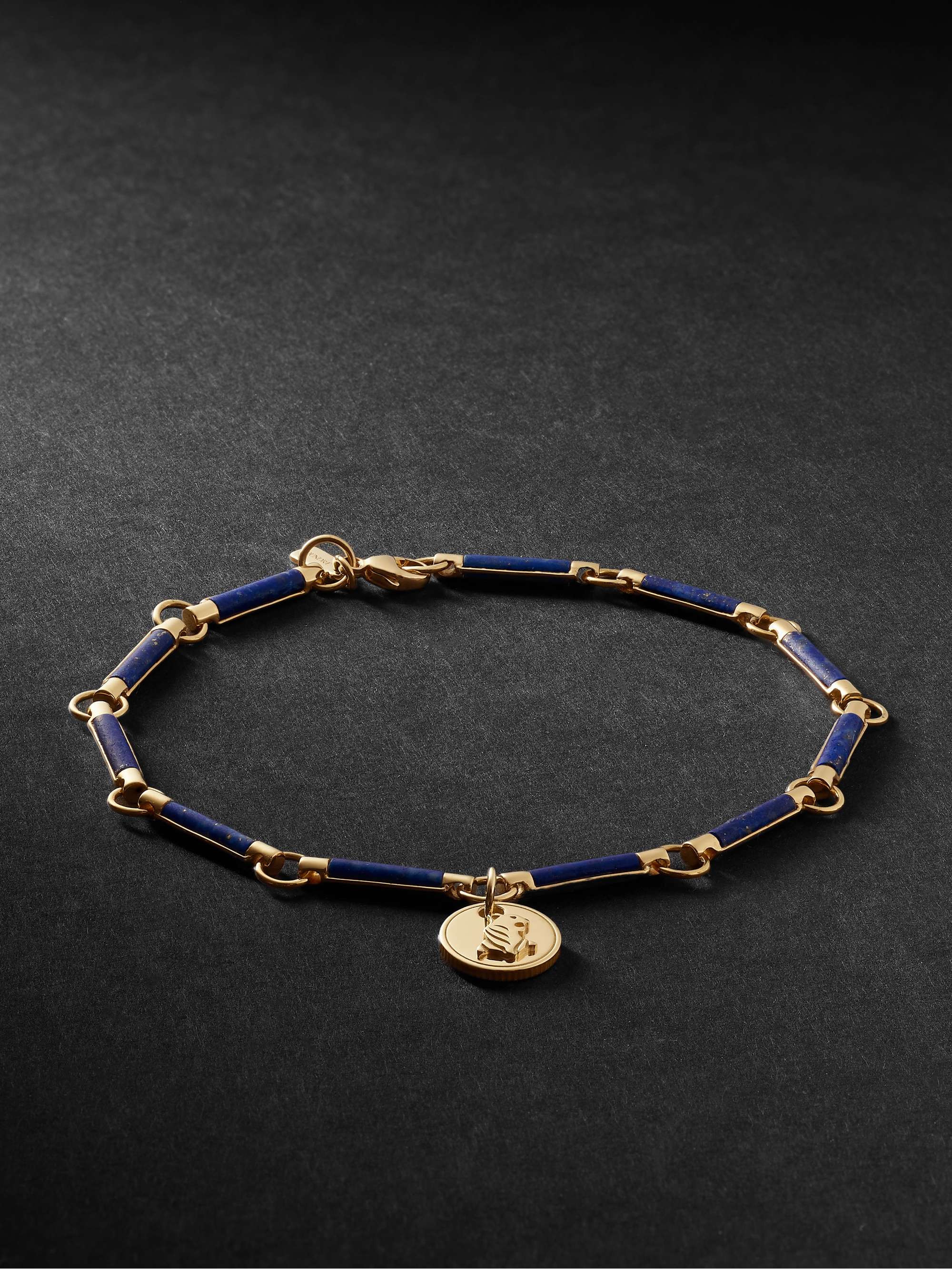 FOUNDRAE 18-Karat Gold Lapis Lazuli Bracelet